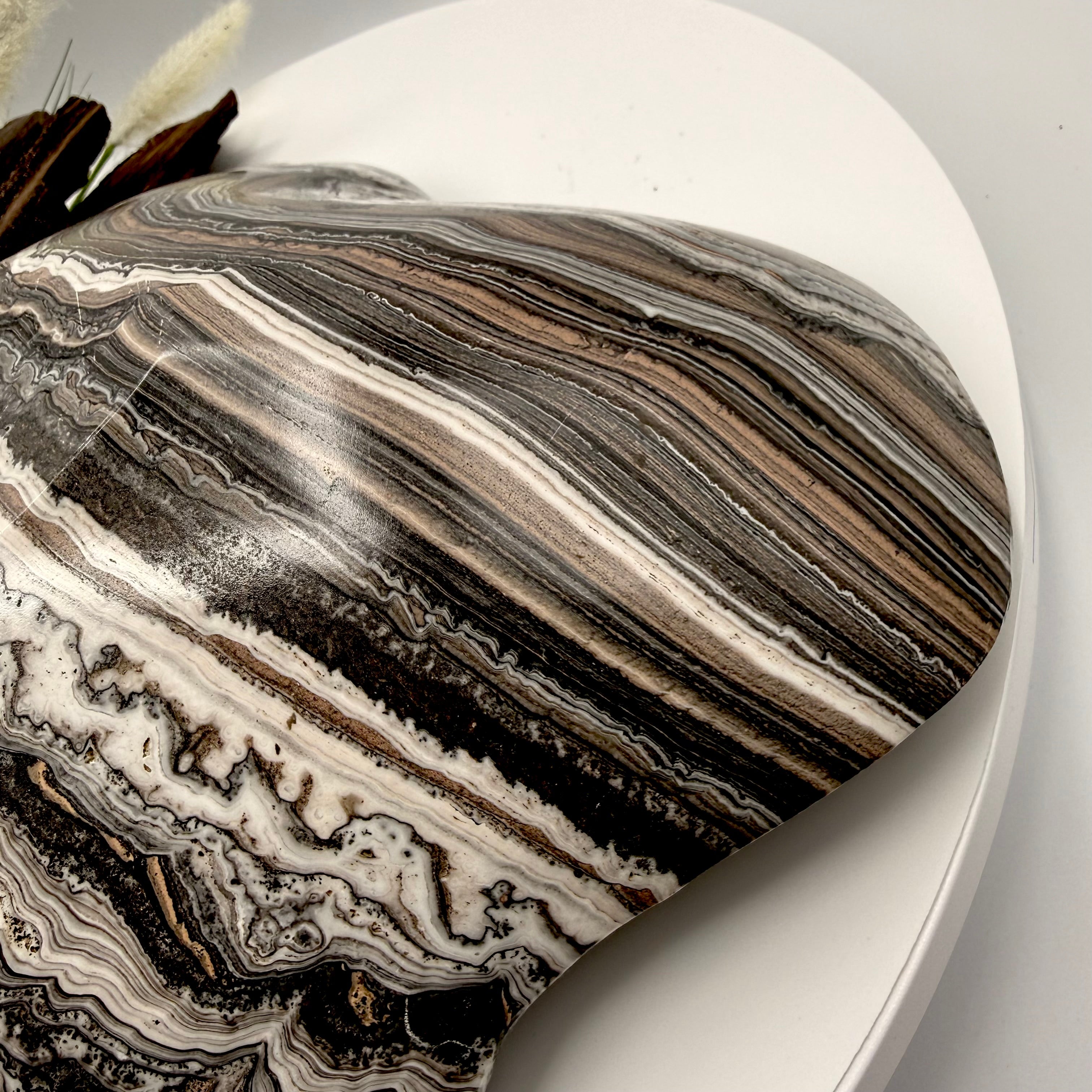 Mexican Zebra Calcite Bowl 33cmx4cm