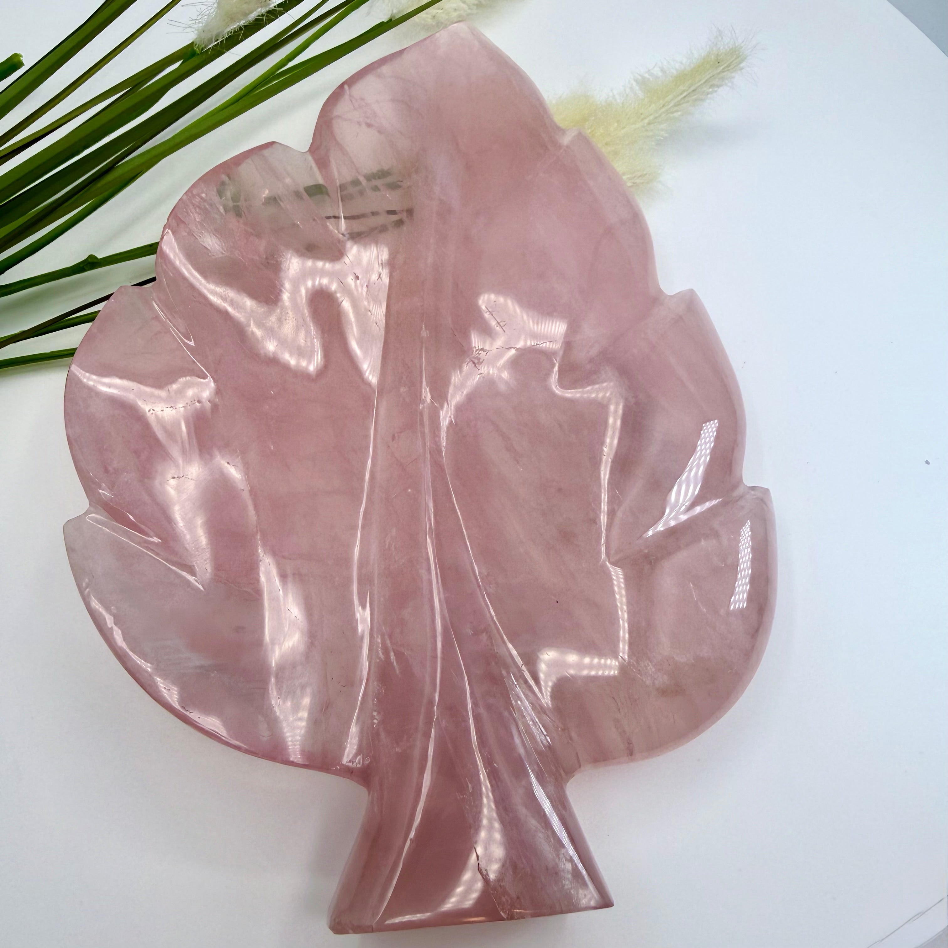 Rose Quartz Leaf