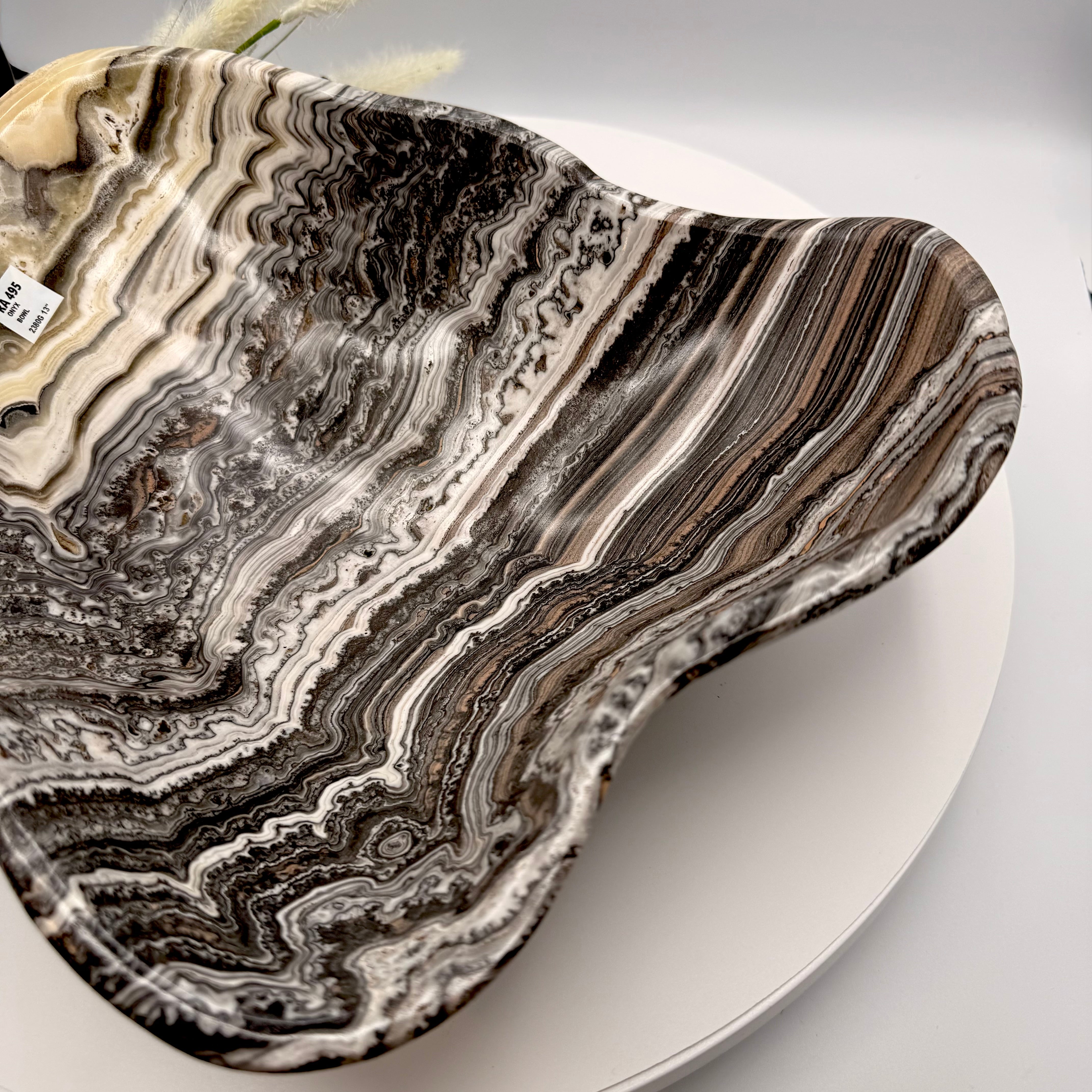 Mexican Zebra Calcite Bowl 33cmx4cm