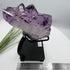 Amethyst Cluster with Gold Goethite Fan Rutile