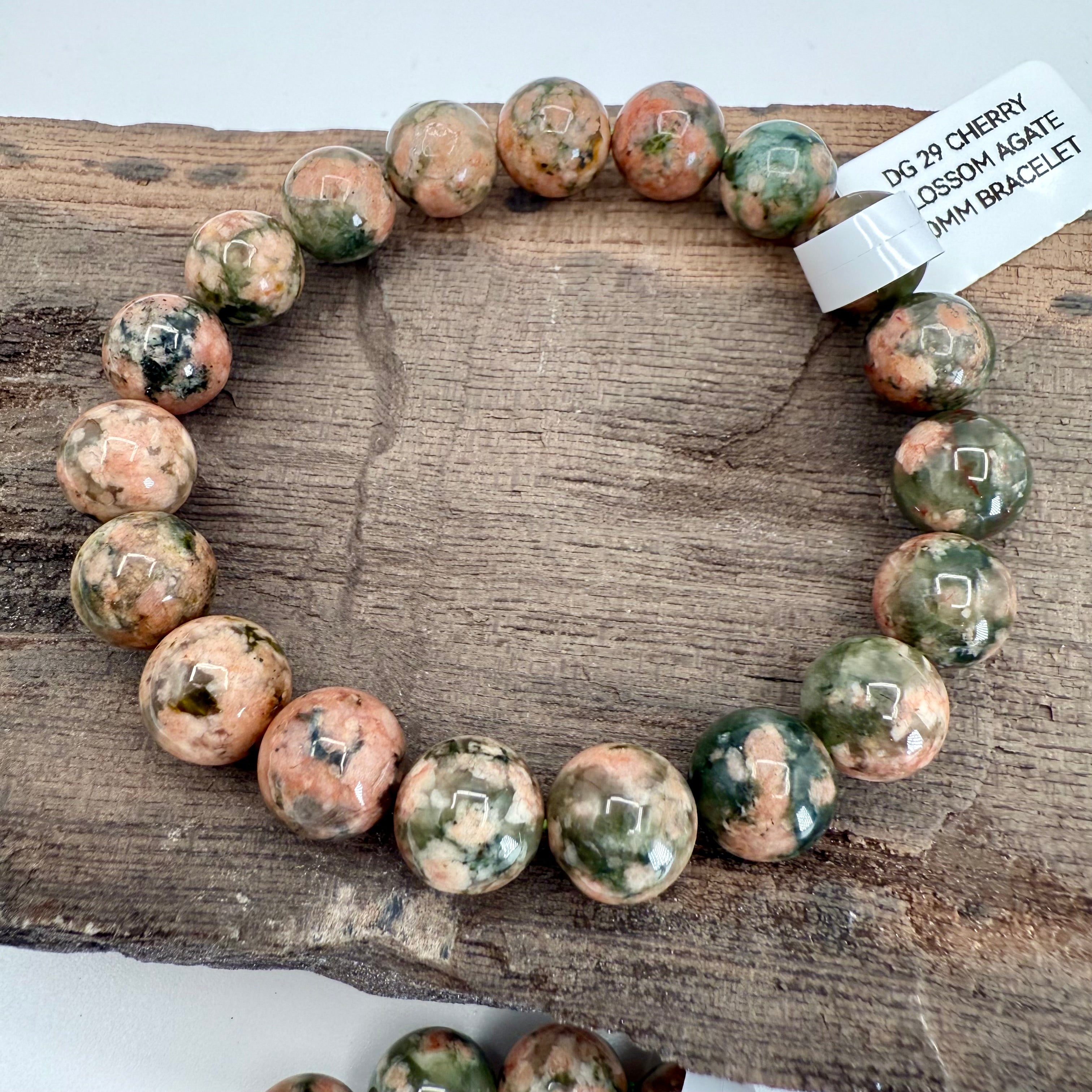 Cherry Blossom Agate 10mm Bracelet [DG29]