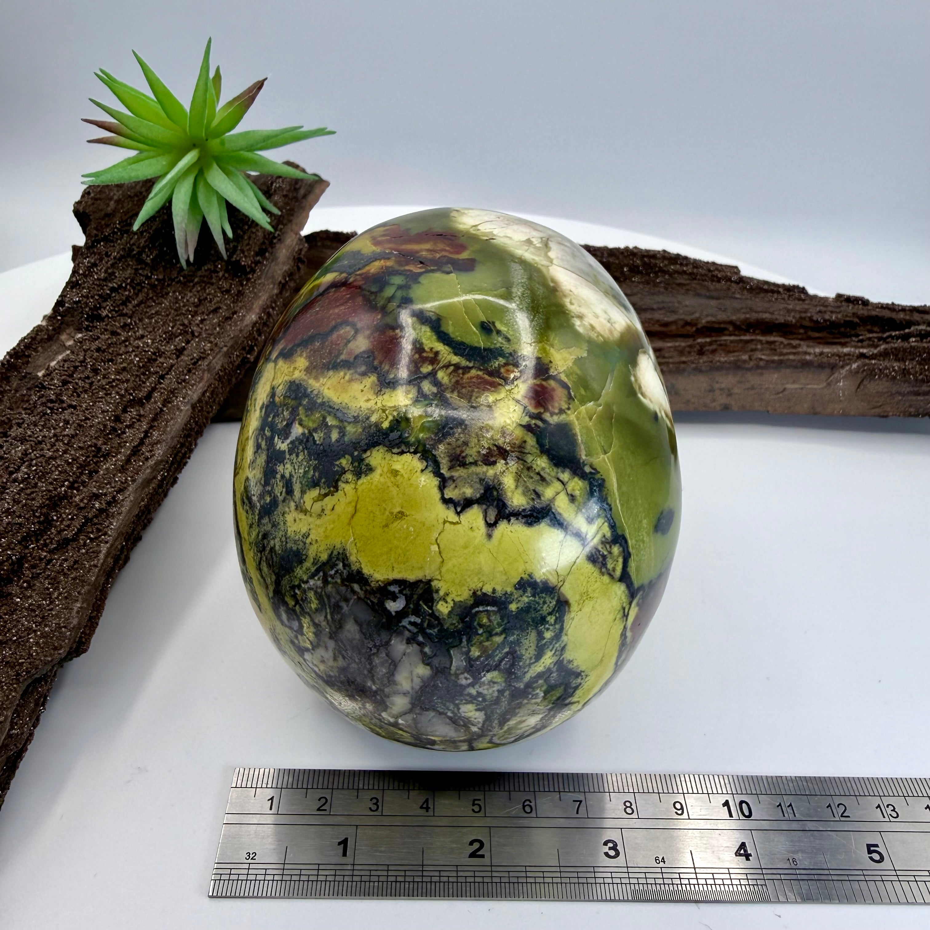 Wolfy Hiso Jasper 5inch Skull [JU249]