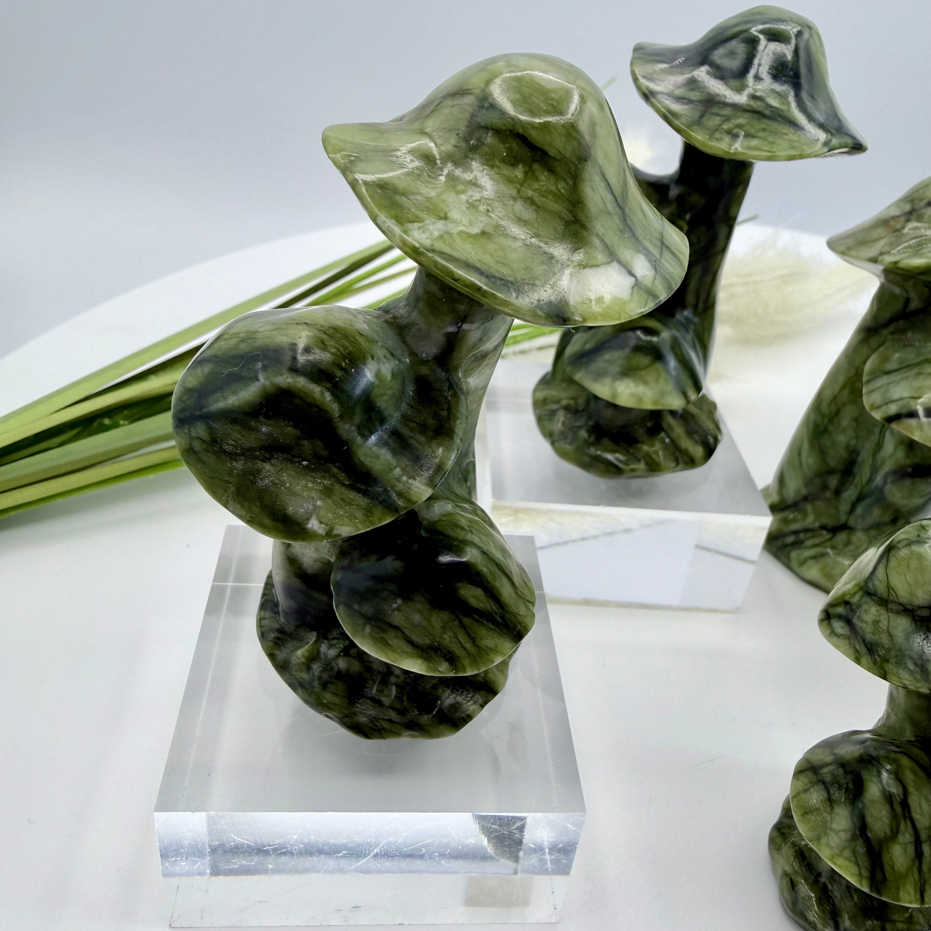 Xiuyan Jade Mushrooms 8.5cm