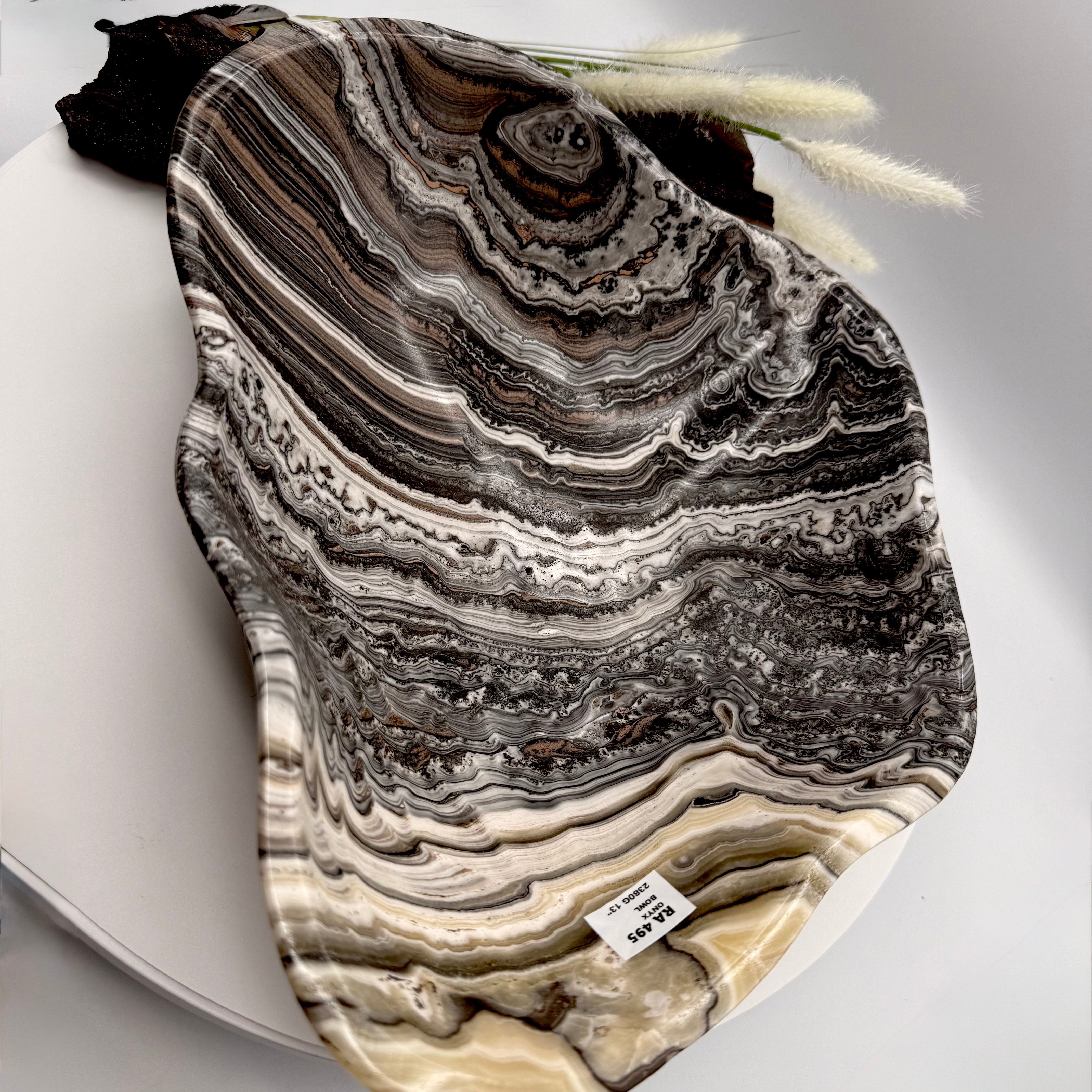 Mexican Zebra Calcite Bowl 33cmx4cm