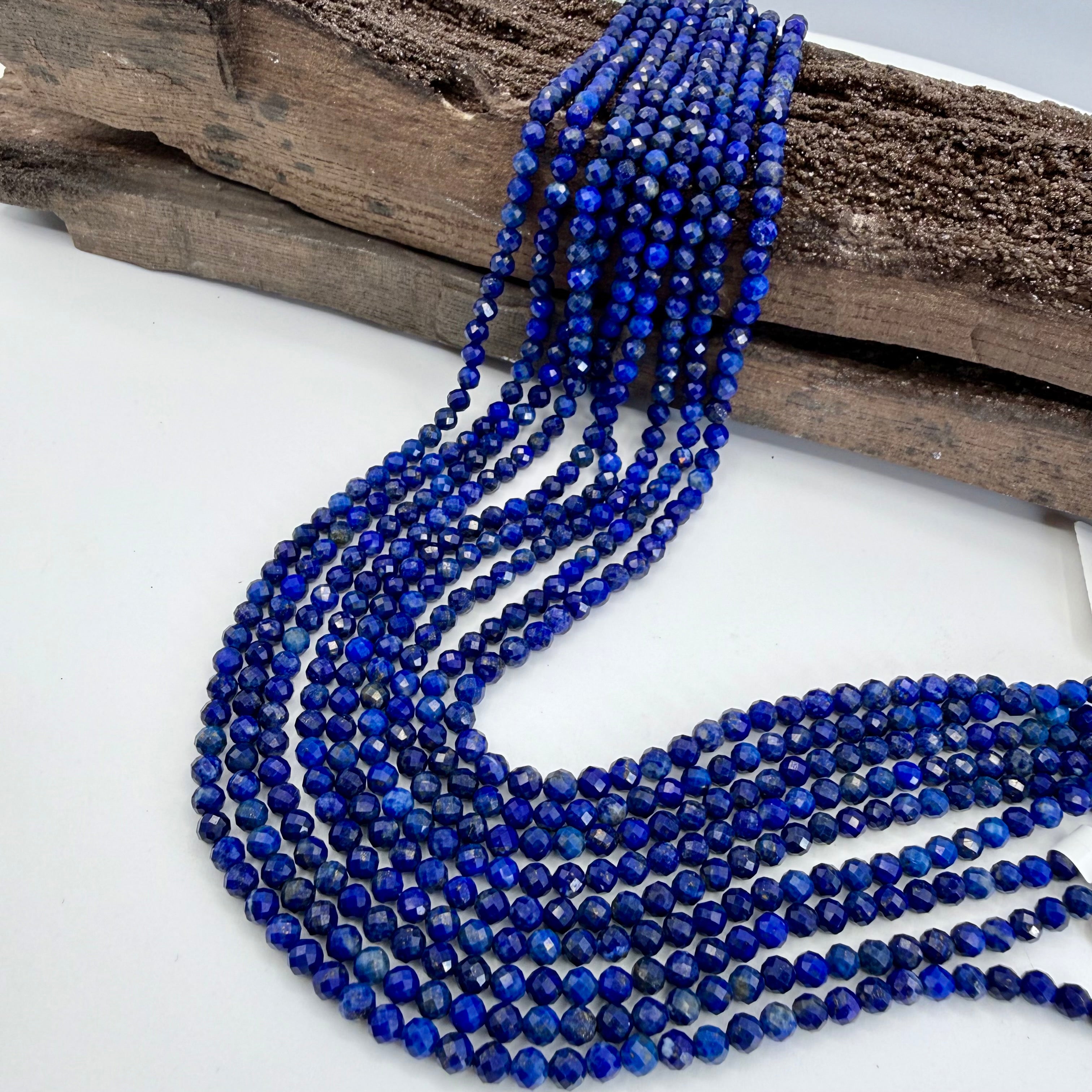 Lapis Lazuli 4mm Faceted Bead