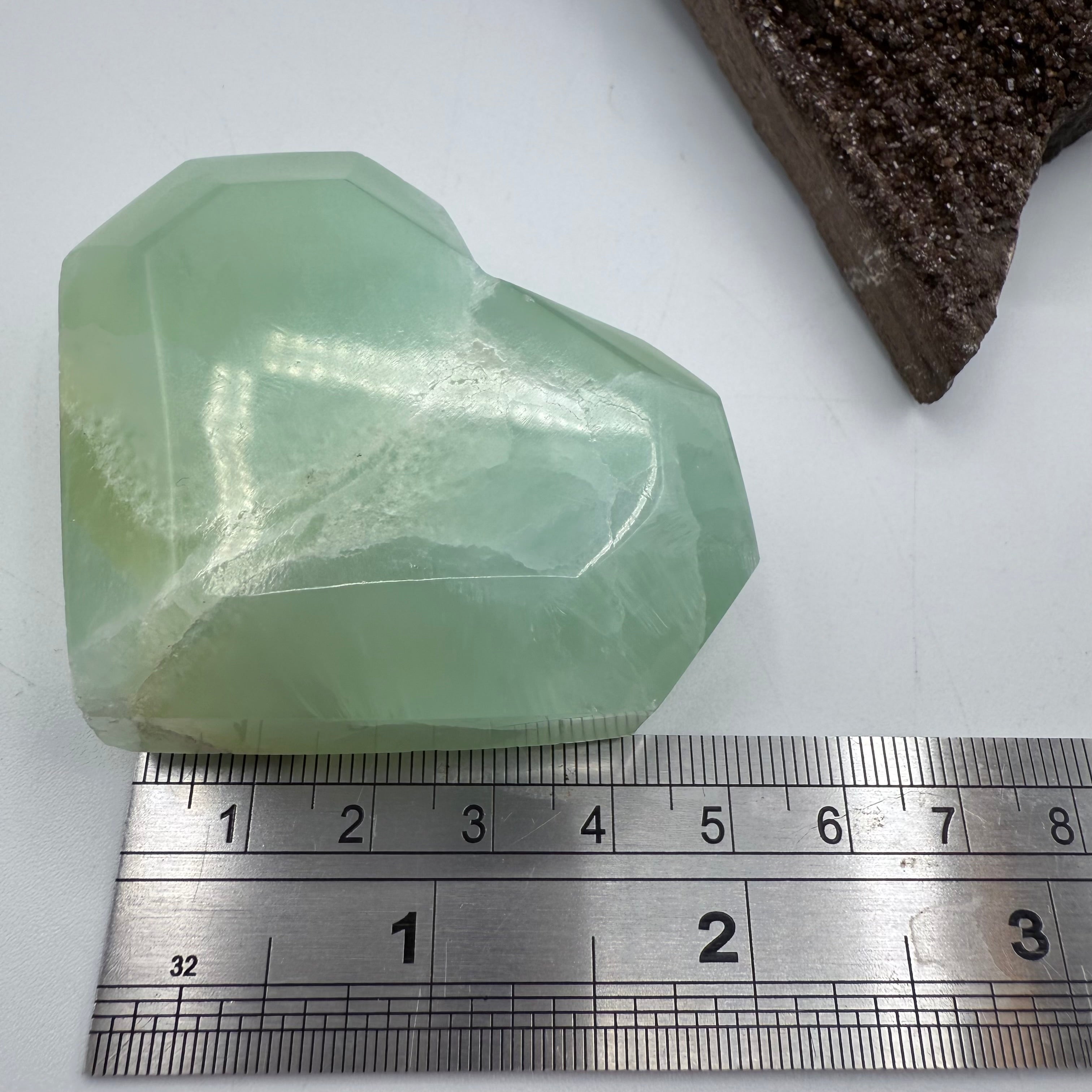 Carribean Calcite Faceted Heart