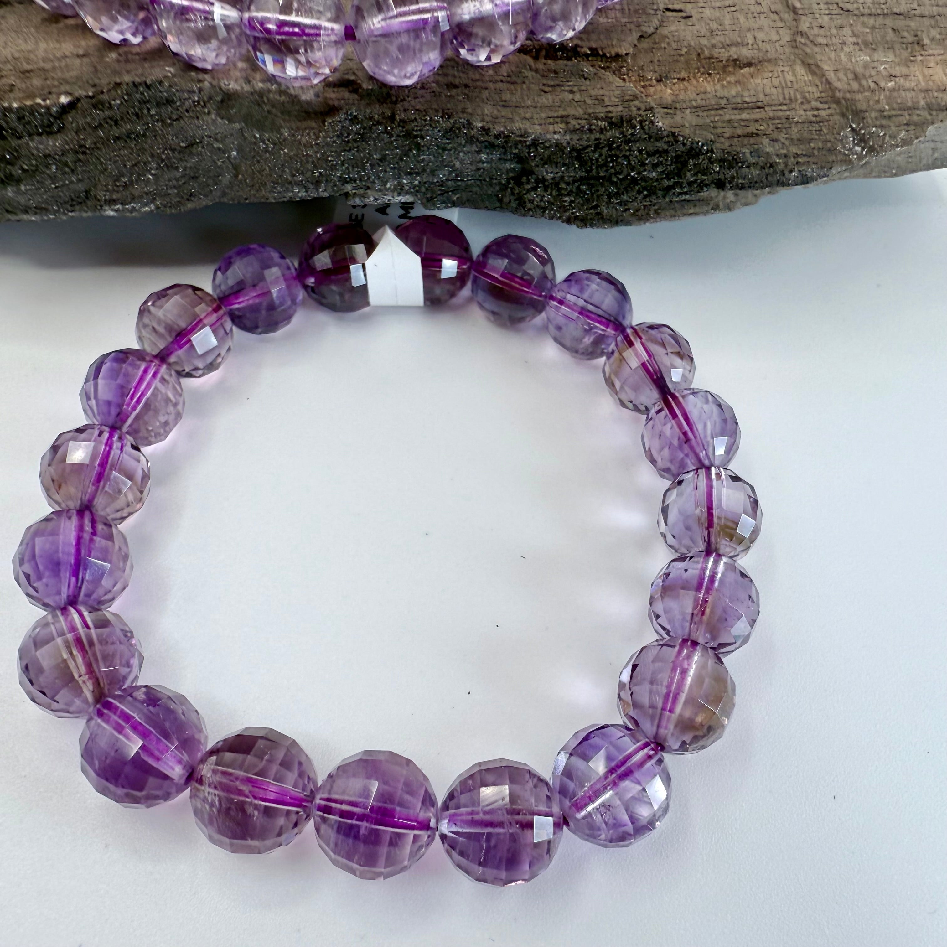 Amethyst Faceted 10mm Bracelet [GE36]