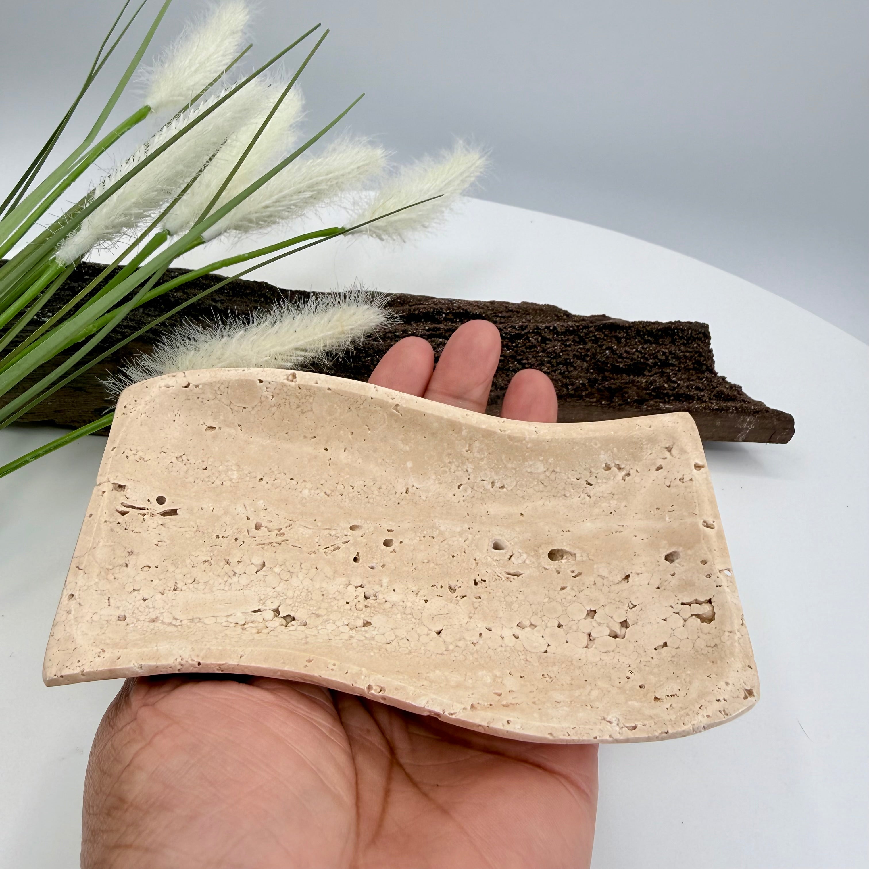 Mexican Travertine Wave Bowl 13cmx6.5cm