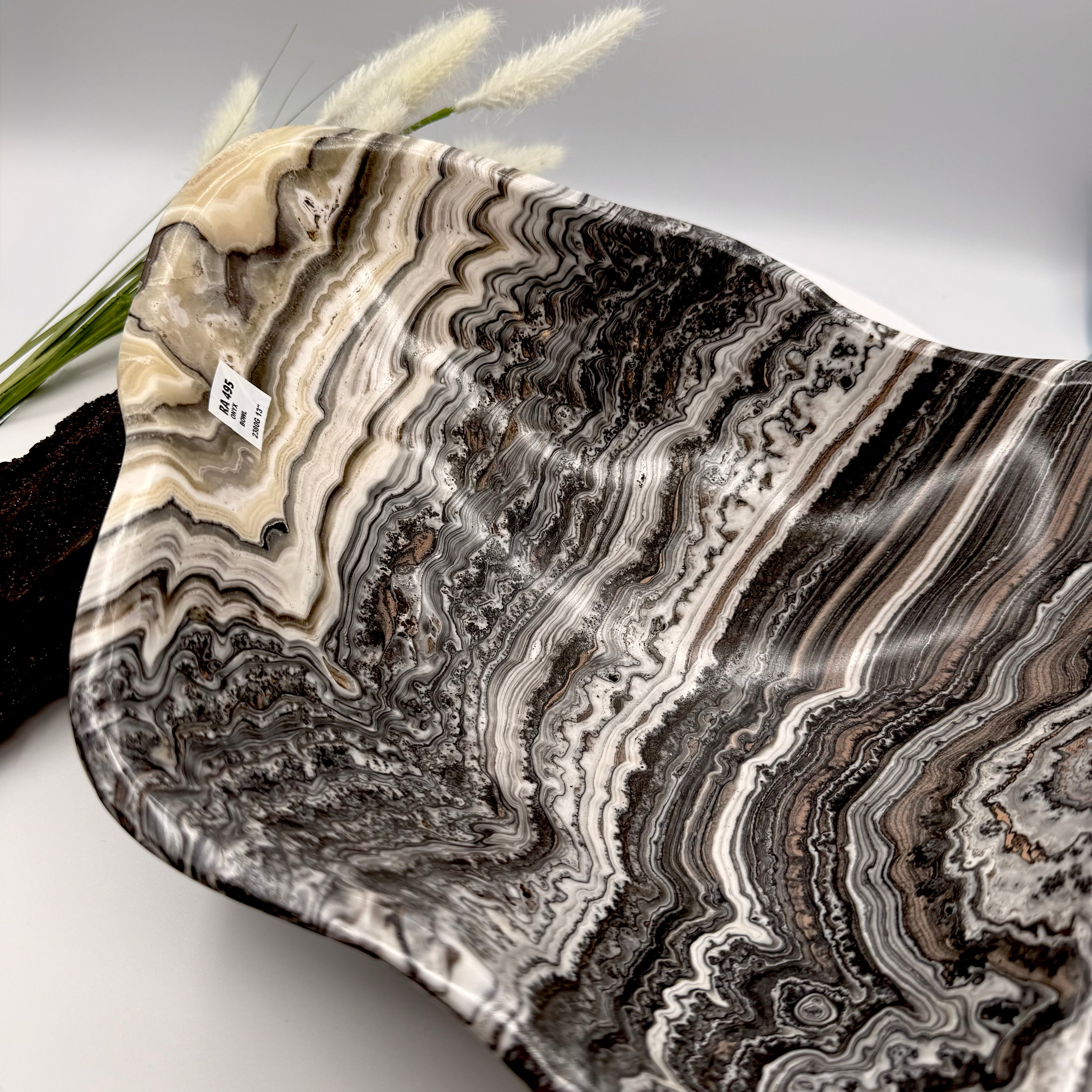 Mexican Zebra Calcite Bowl 33cmx4cm