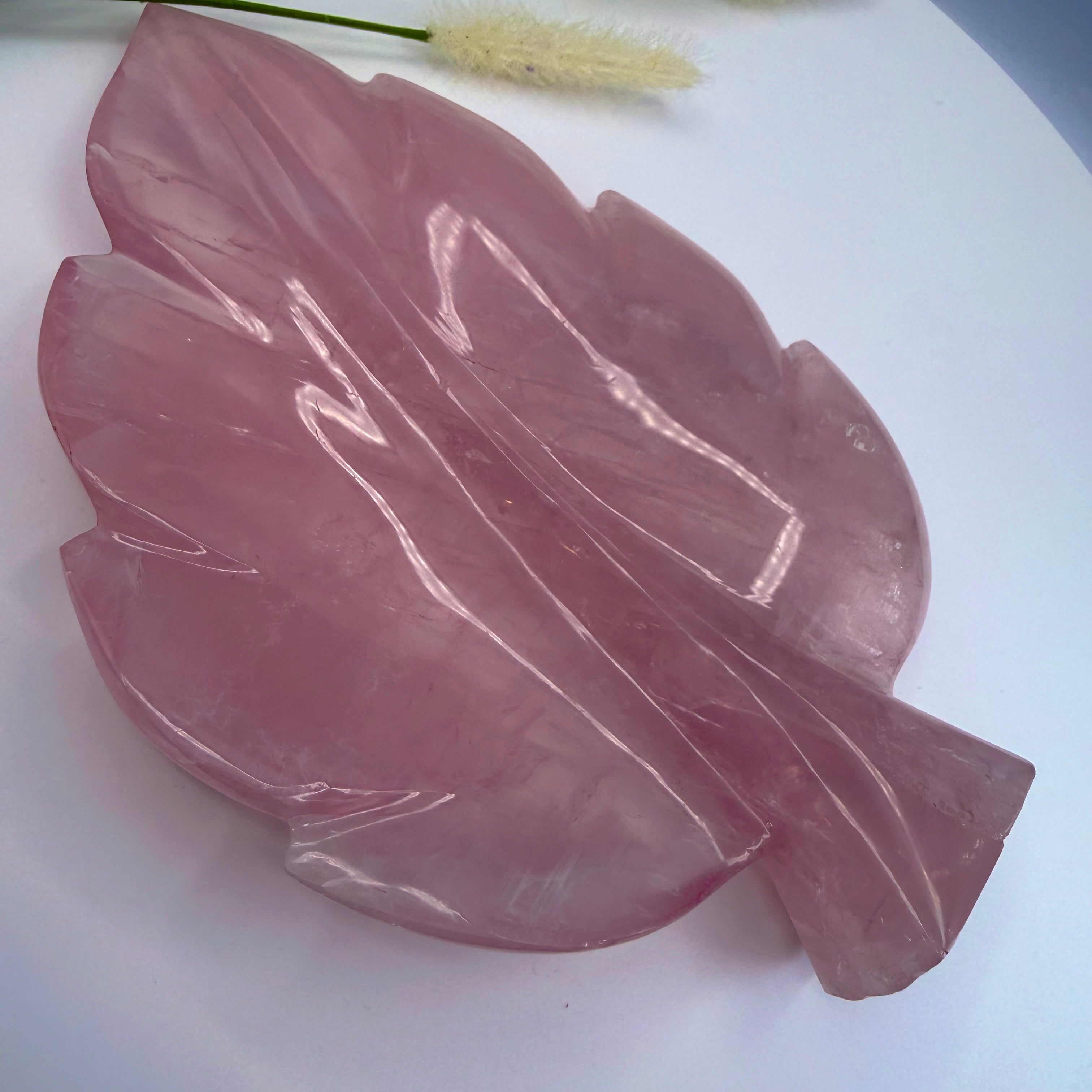Rose Quartz Leaf