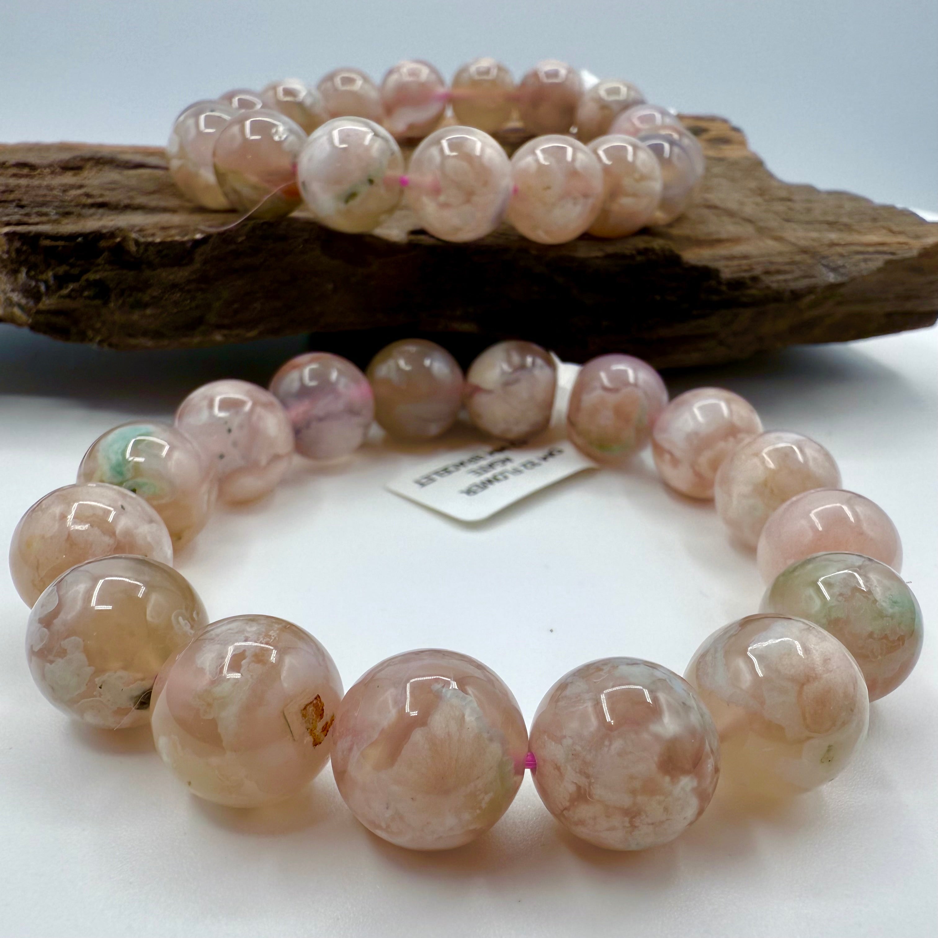 Flower Agate 12mm Bracelet [DM32]