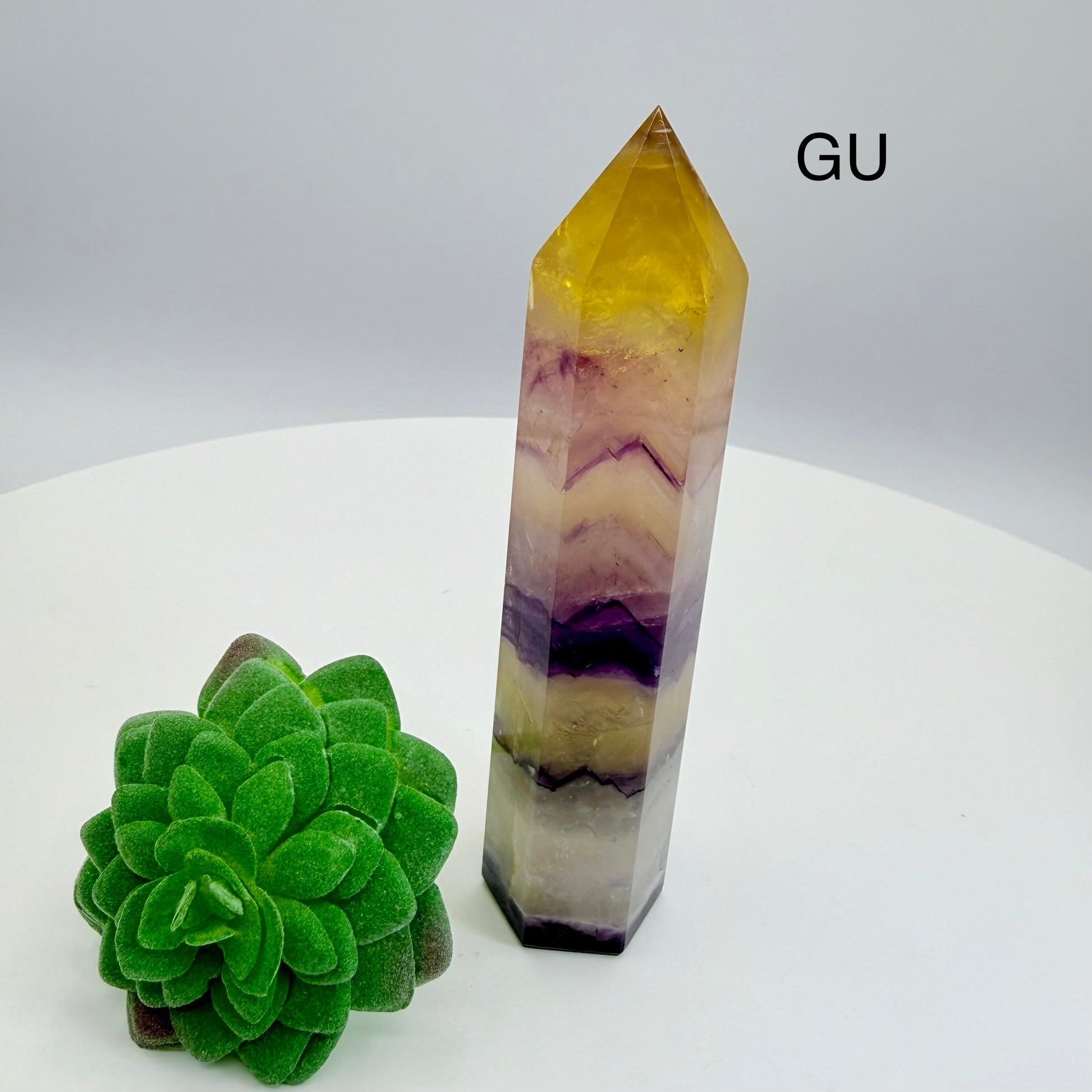 Yellow & Purple Fluorite Towers