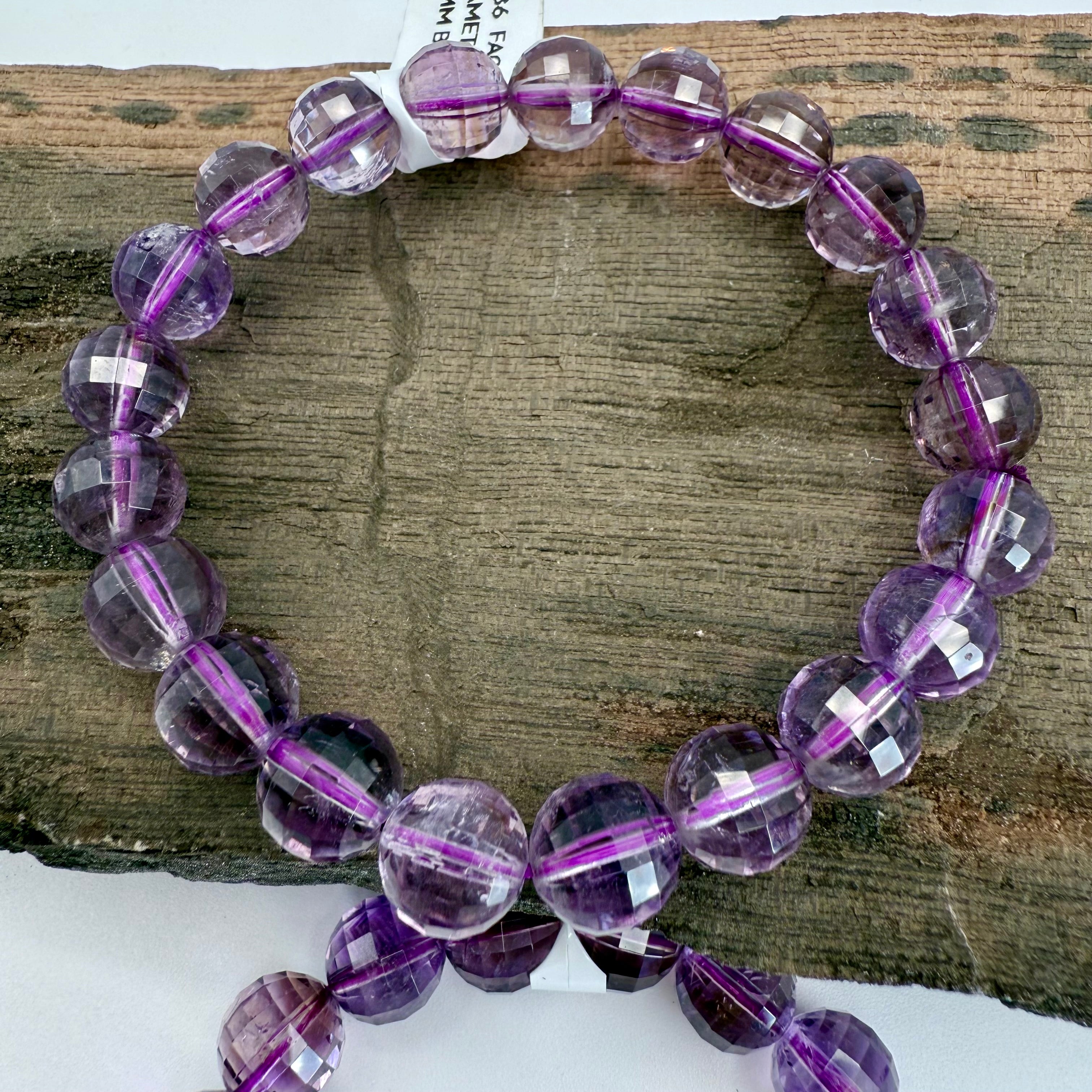 Amethyst Faceted 10mm Bracelet [GE36]