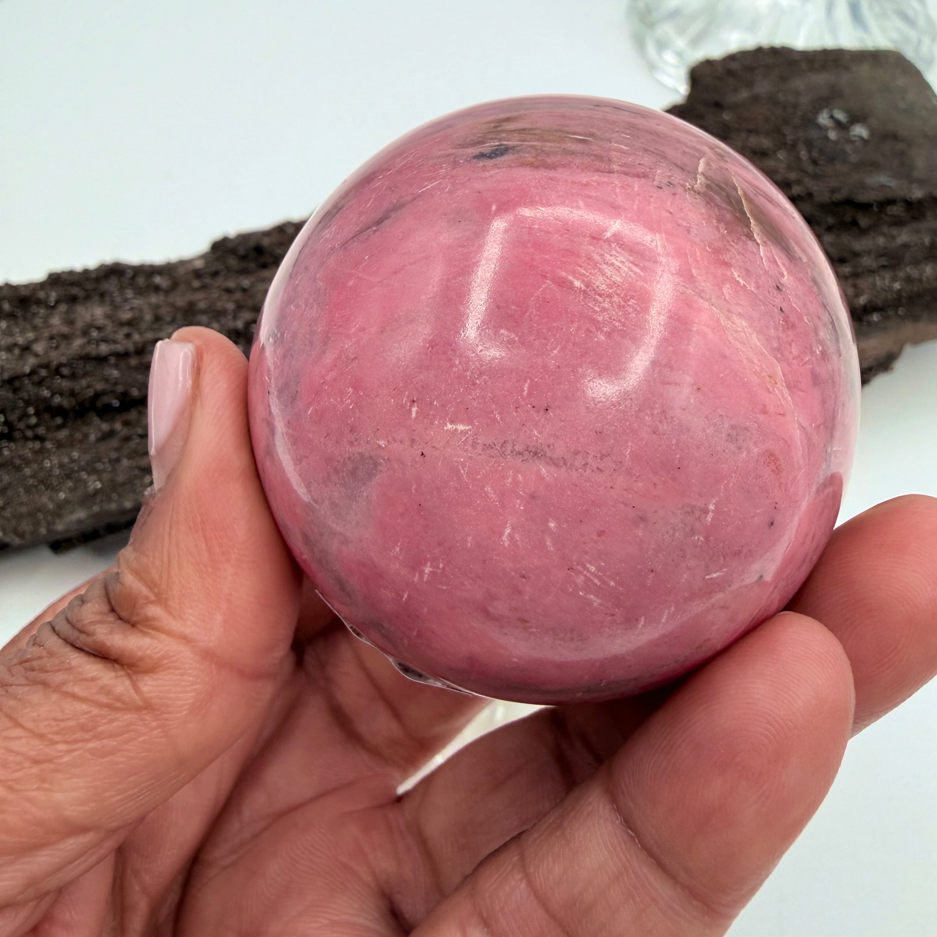 Bubblegum Rhodonite Hearts 90g