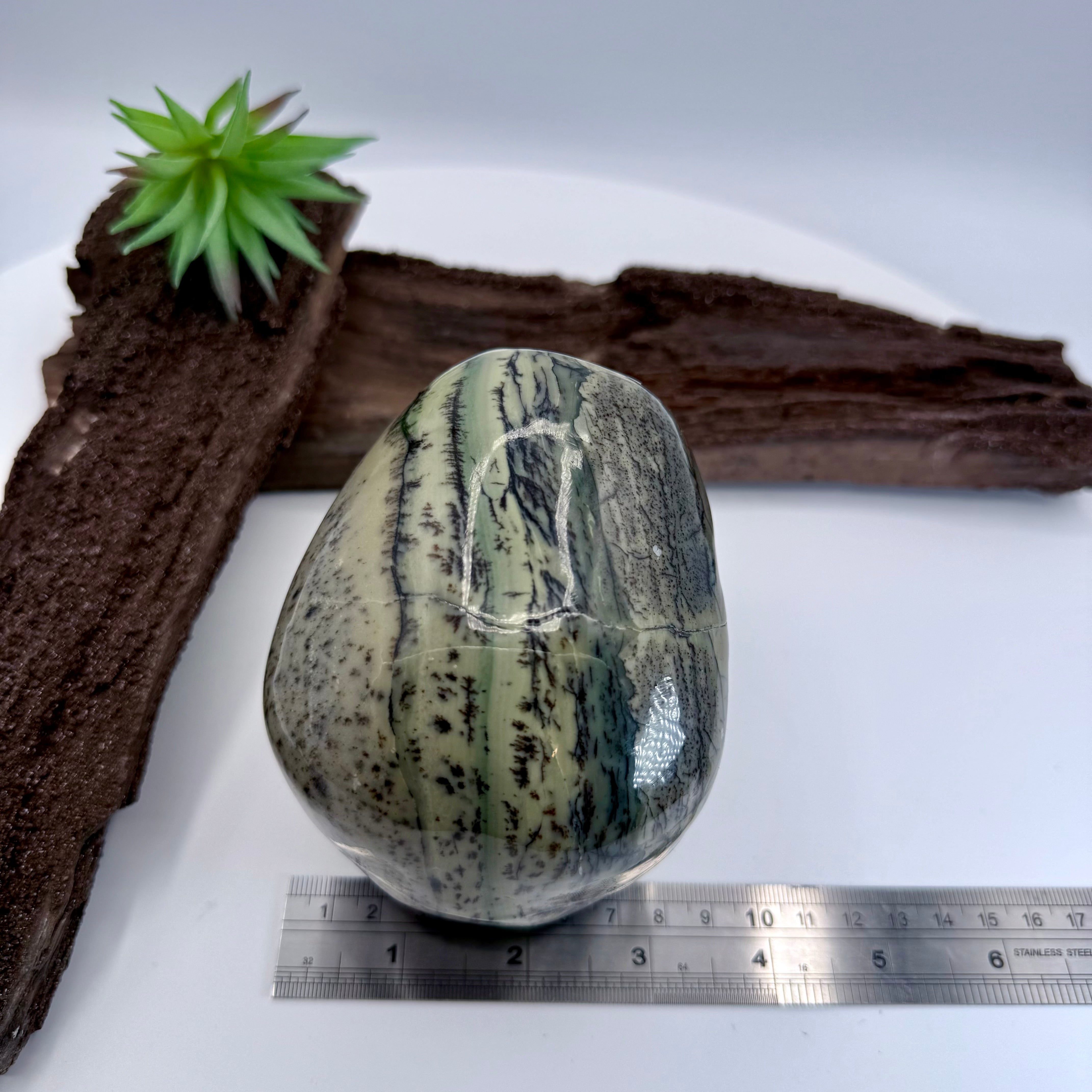 Captain Jack Sparrow Australian Green Dentritic Opal 5inch  [KH199]