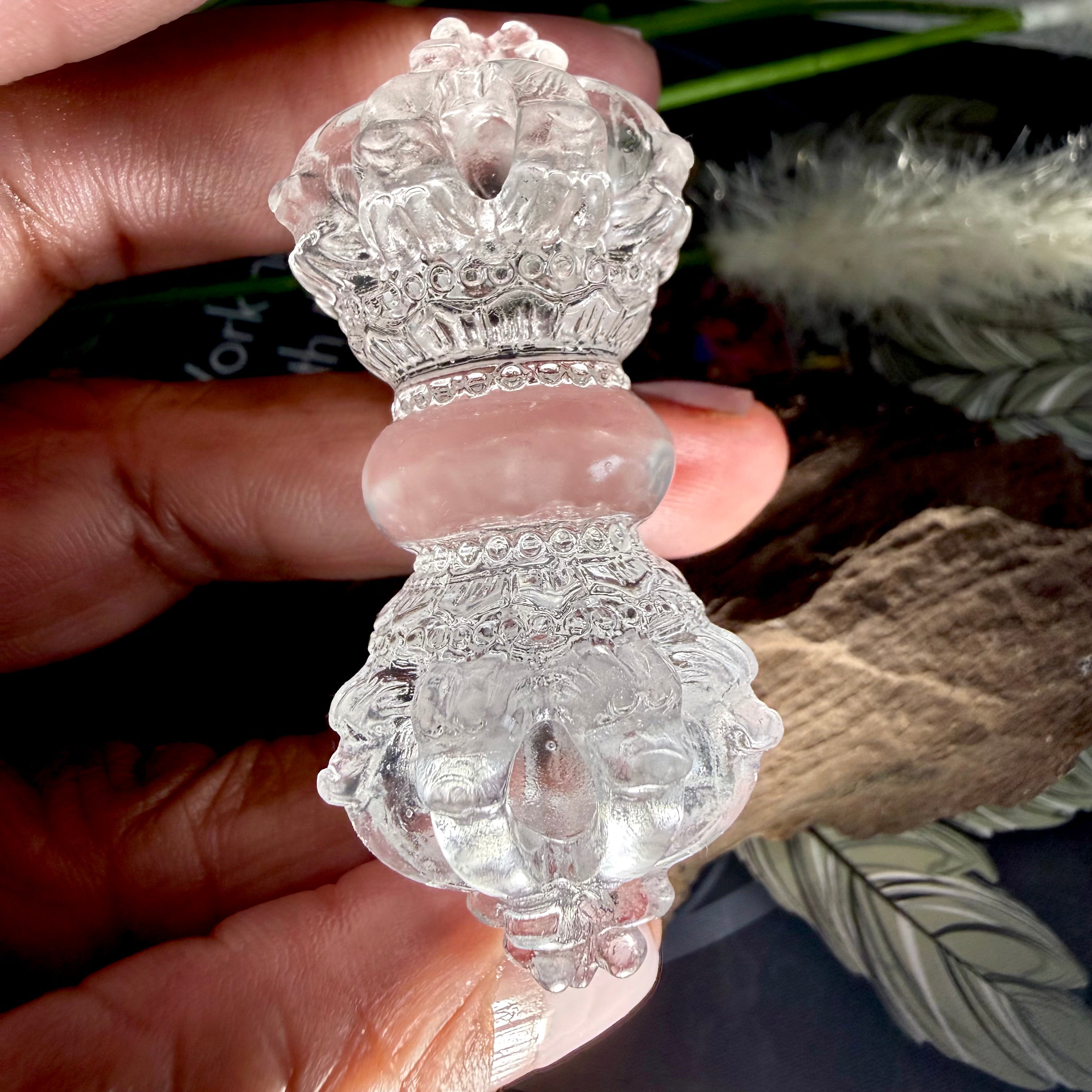 Himalayan Quartz Dorje 5.5cm Length 30g