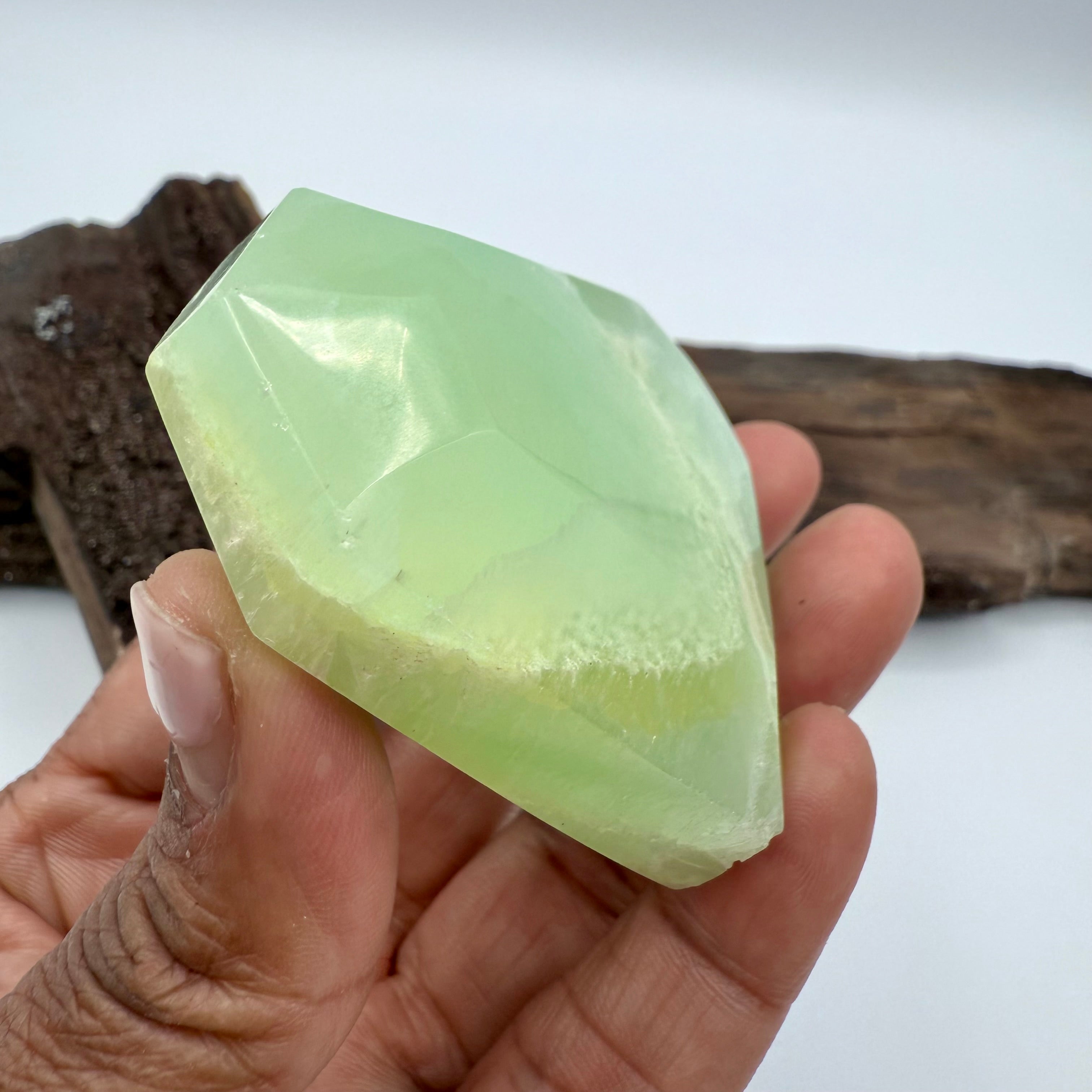 Carribean Calcite Faceted Heart