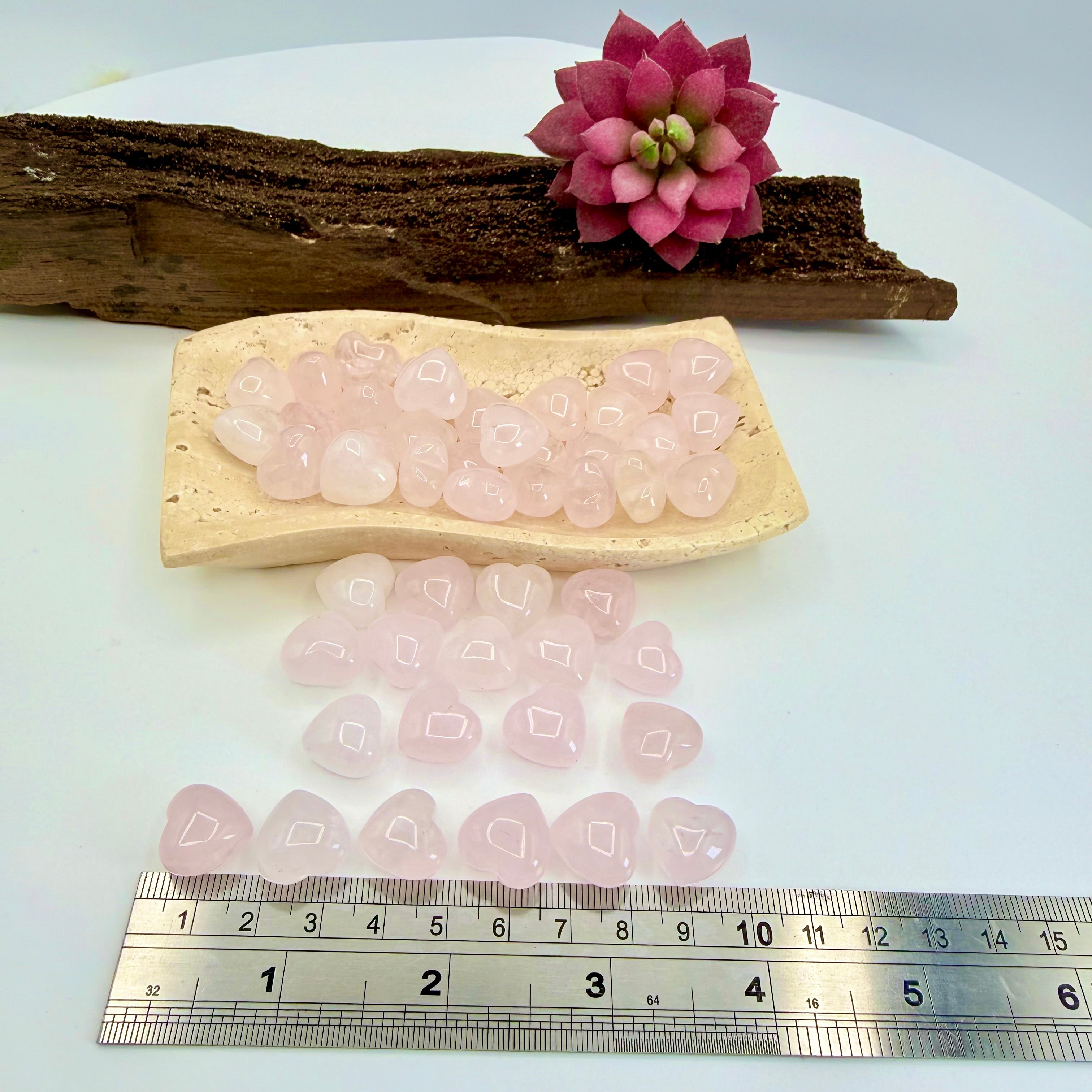 Rose Quartz Mini Puffy Pocket Heart