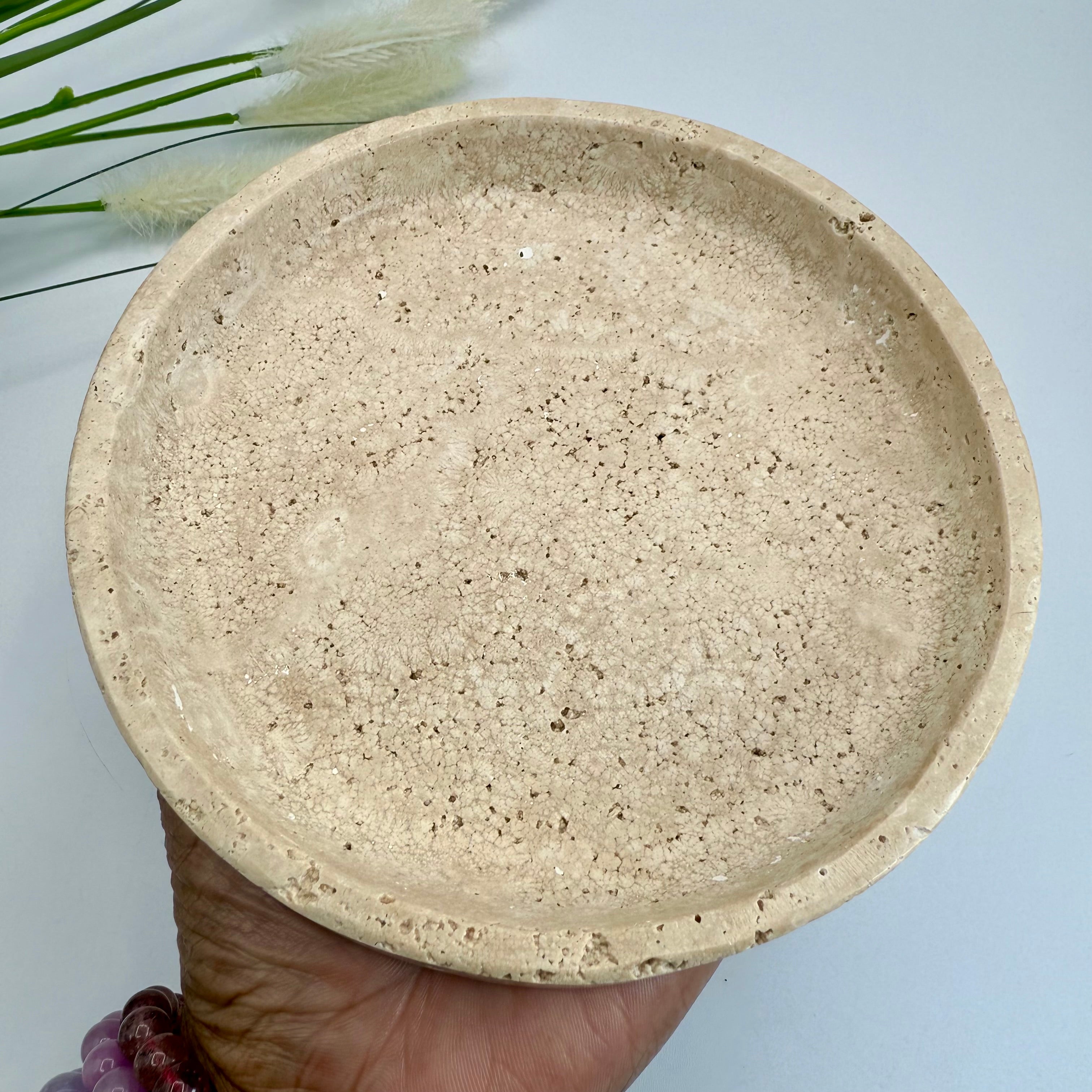 Travertine Jewelry Tray - 6inch