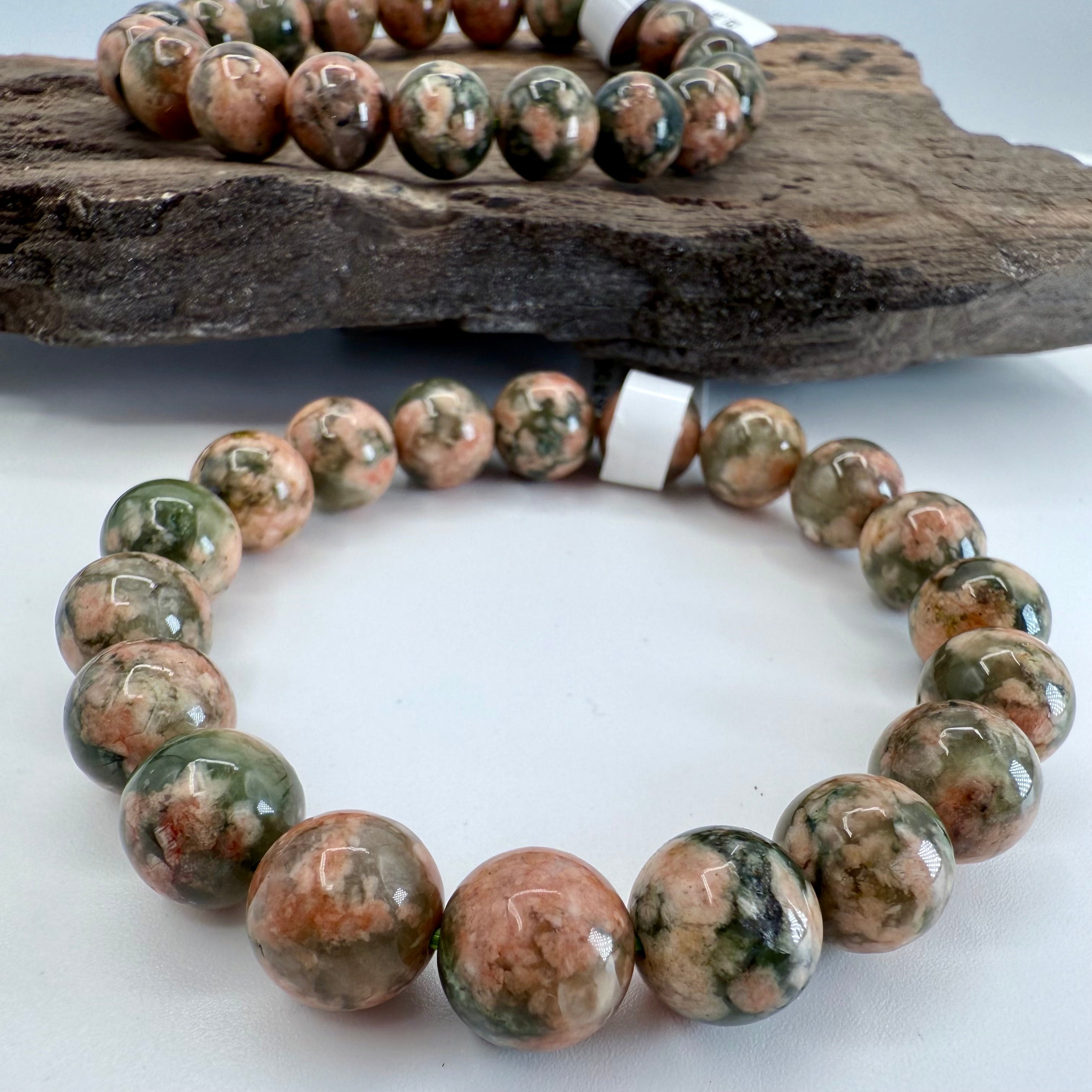 Cherry Blossom Agate 10mm Bracelet [DG29]