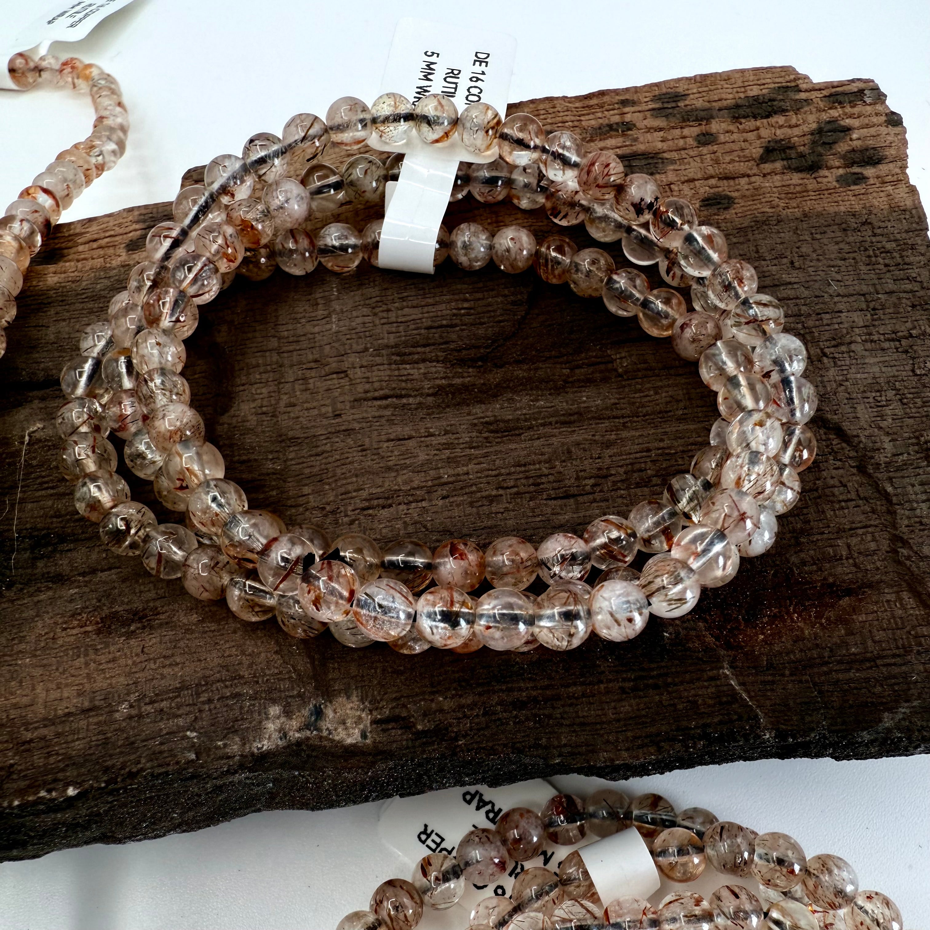 Copper Rutile Quartz Wrap 5mm Bracelet/Necklace [DE16]