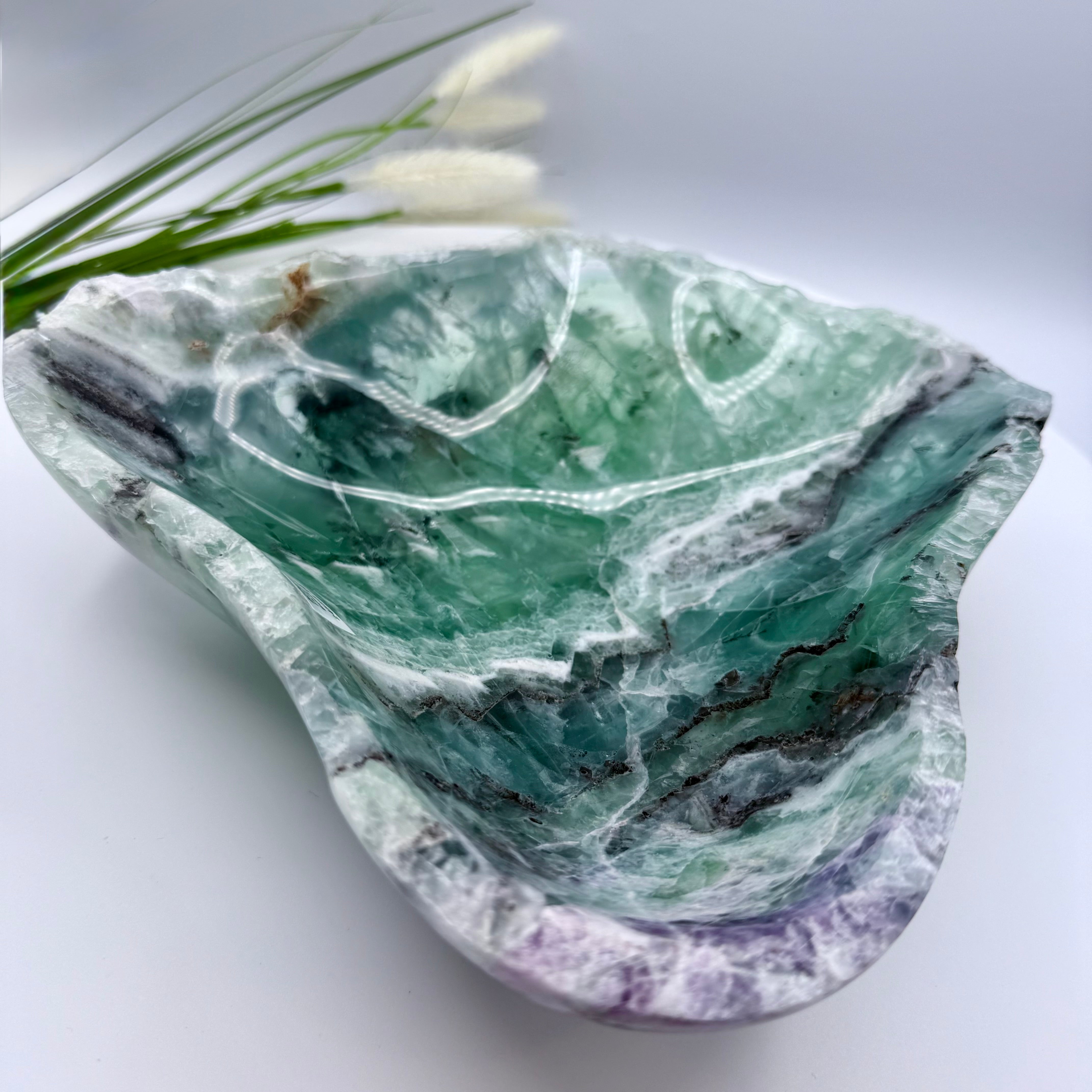 Mexican Fluorite Bowl 24.4 cm wide 7cm Deep