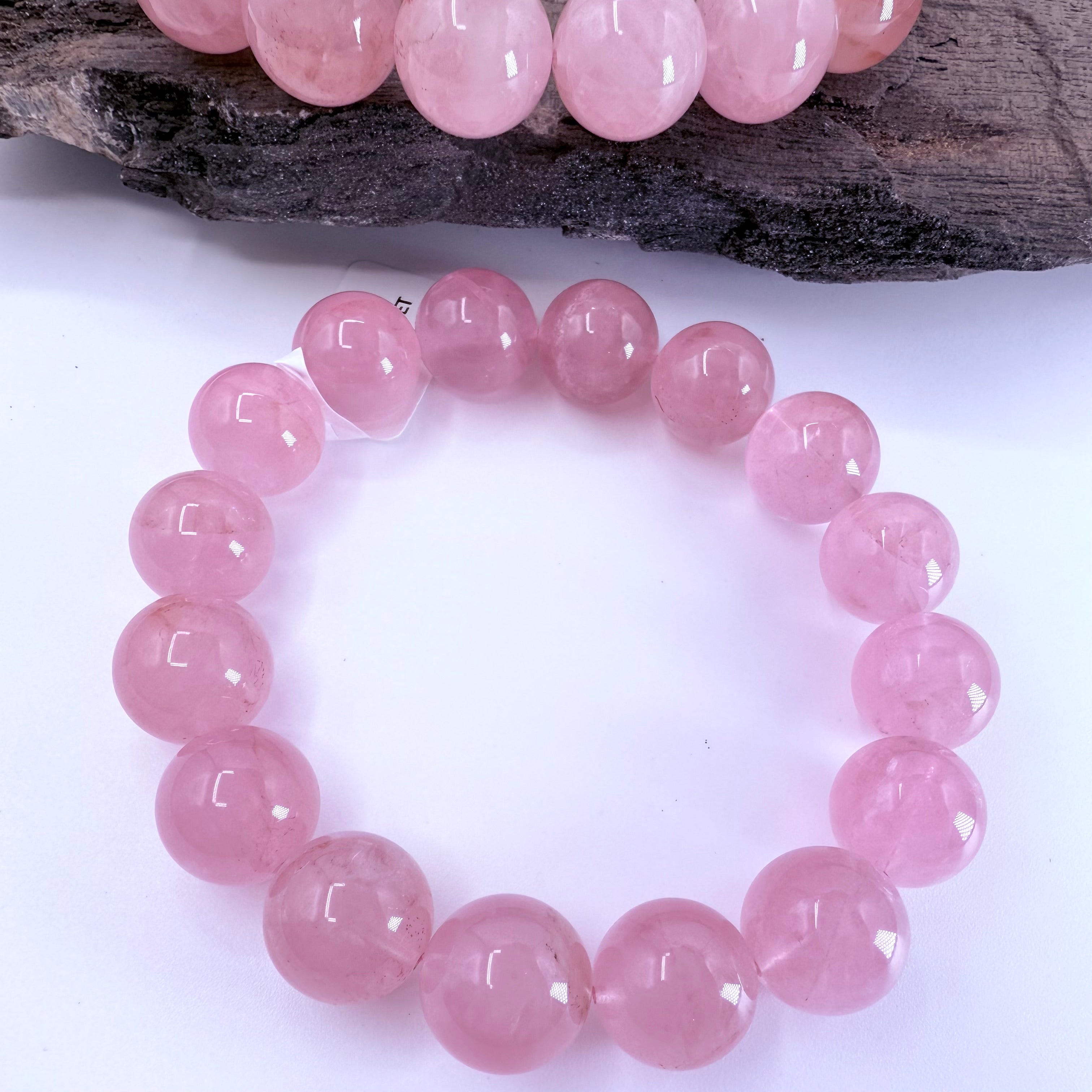 Rose Quartz 13mm Bracelet [QT34]
