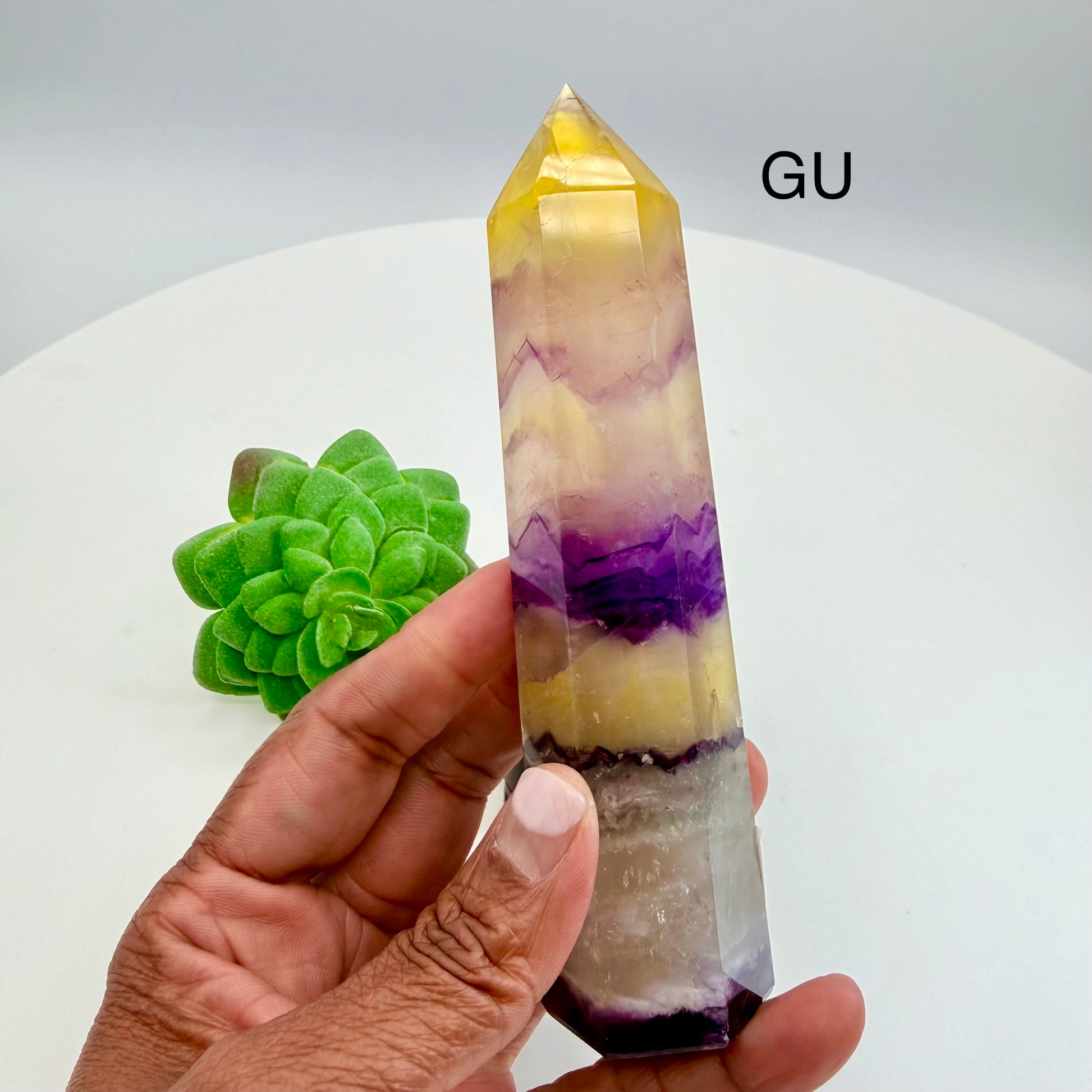 Yellow & Purple Fluorite Towers