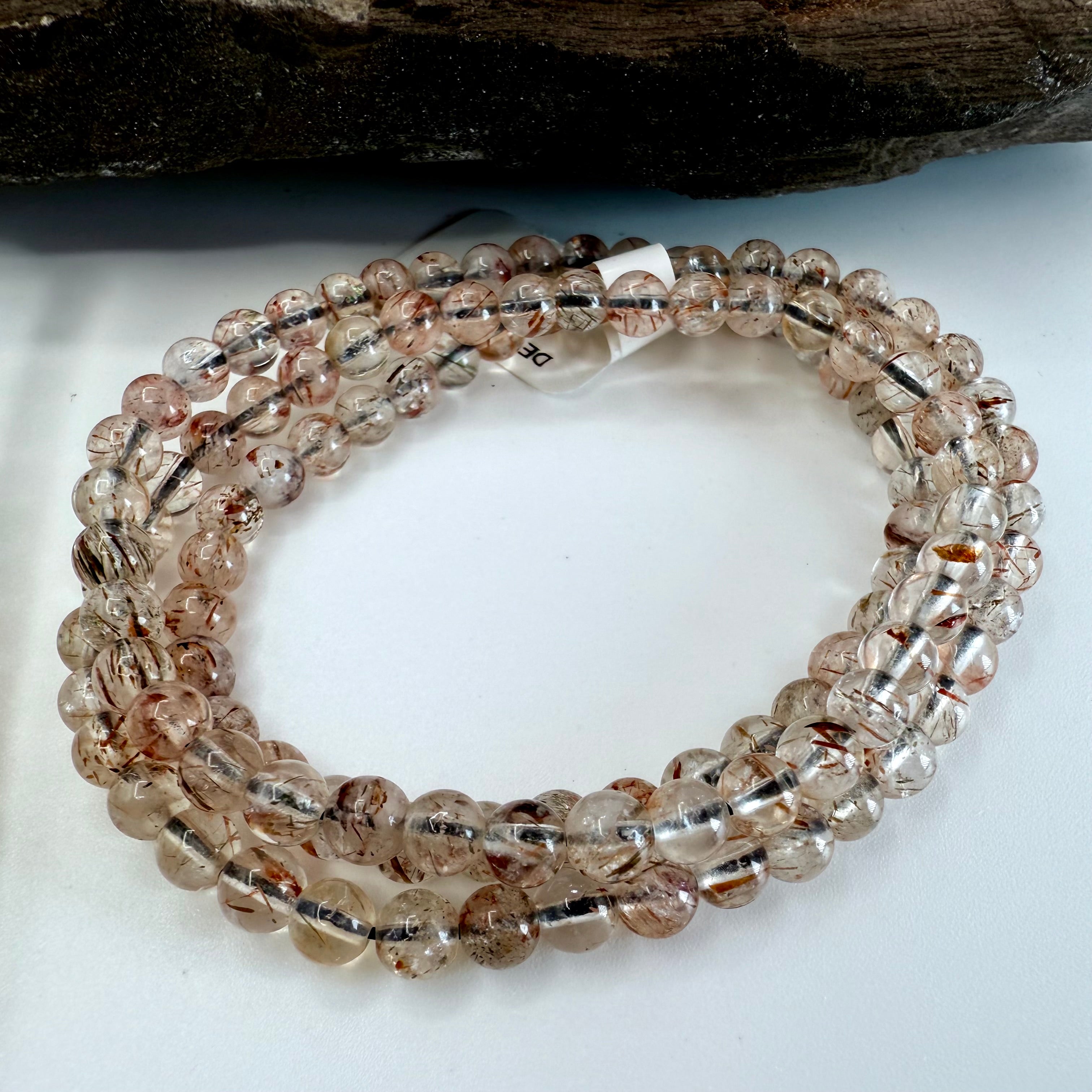 Copper Rutile Quartz Wrap 5mm Bracelet/Necklace [DE16]
