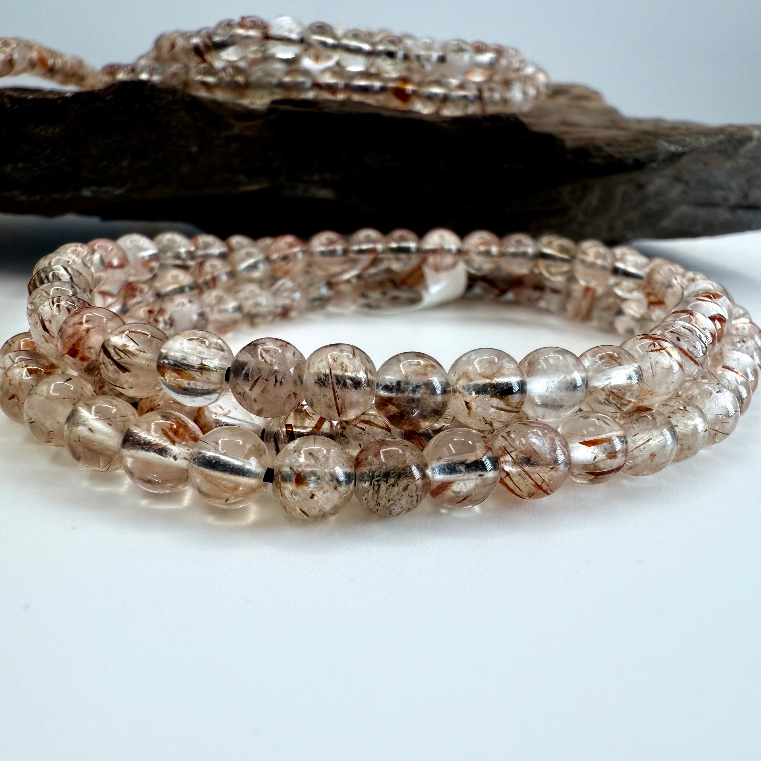 Copper Rutile Quartz Wrap 5mm Bracelet/Necklace [DE16]