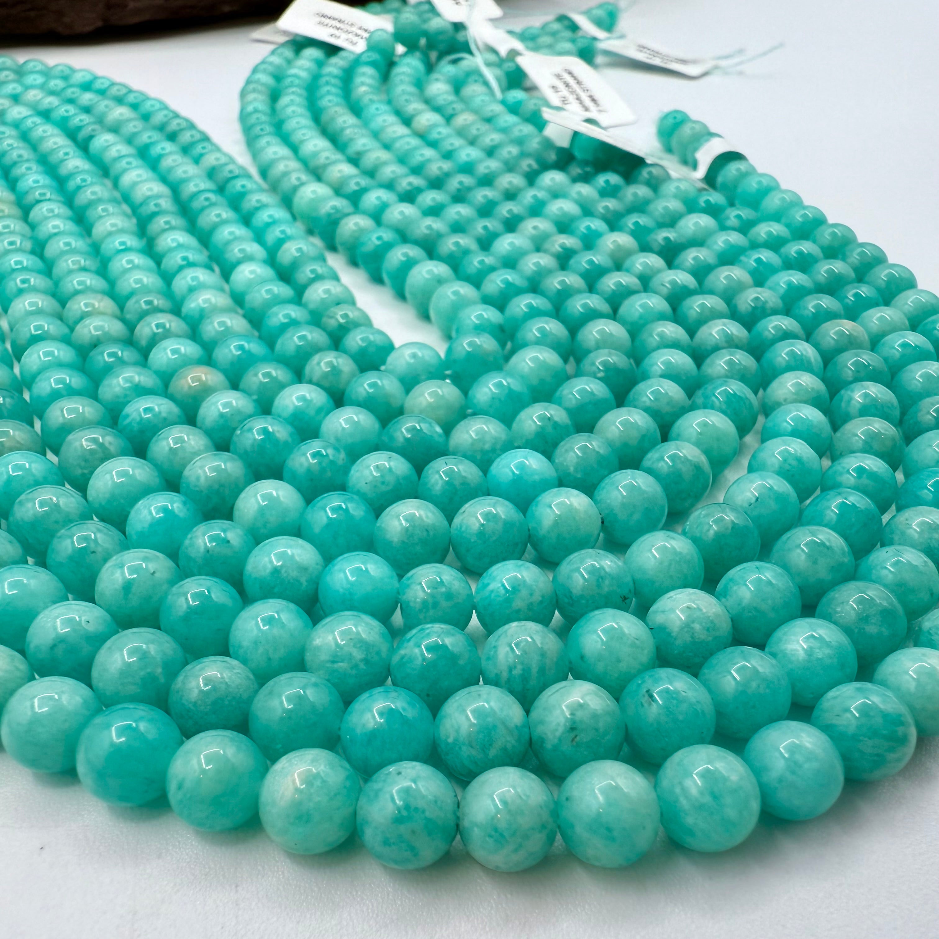 Amazonite Crystal Bead Strand - 7mm