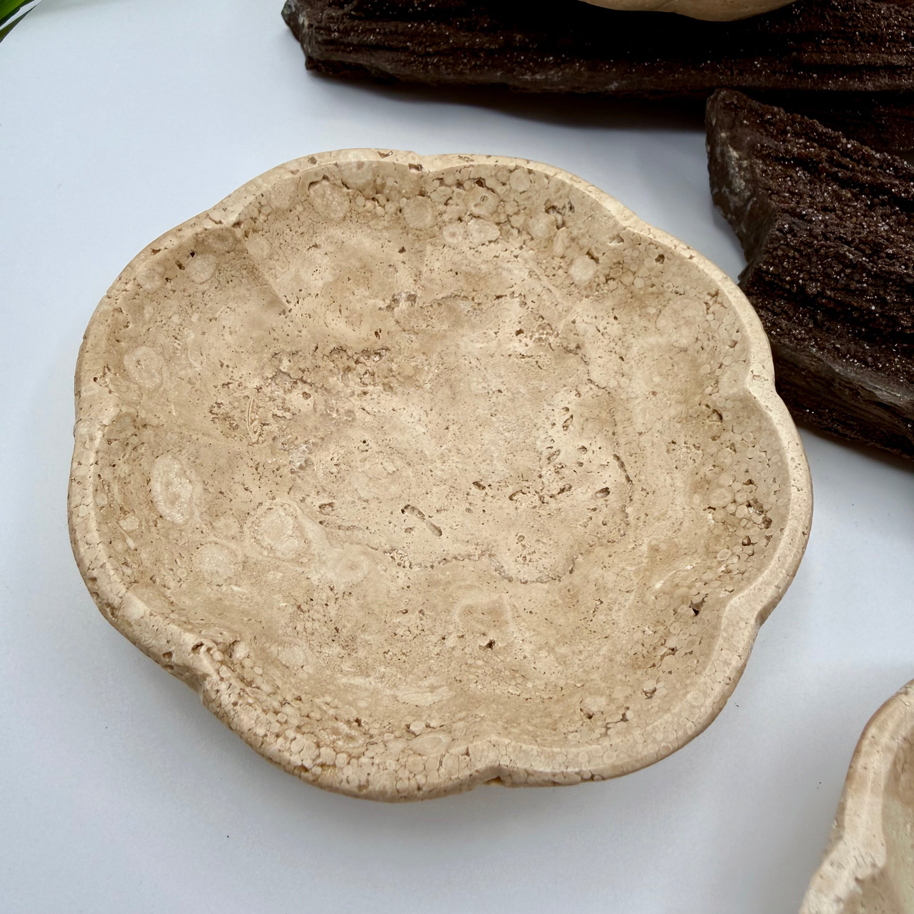 Travertine Flower Bowl 4inch