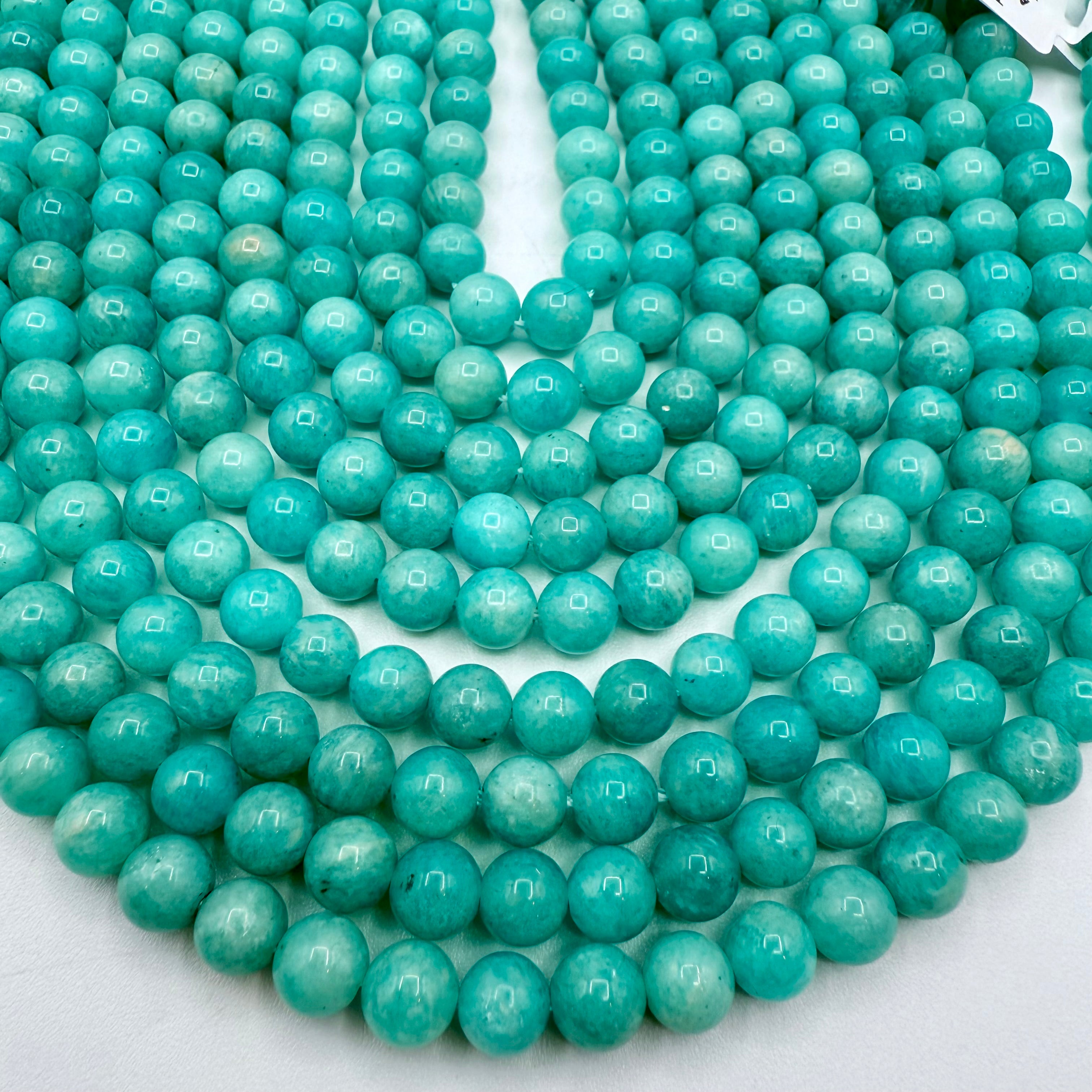 Amazonite Crystal Bead Strand - 7mm