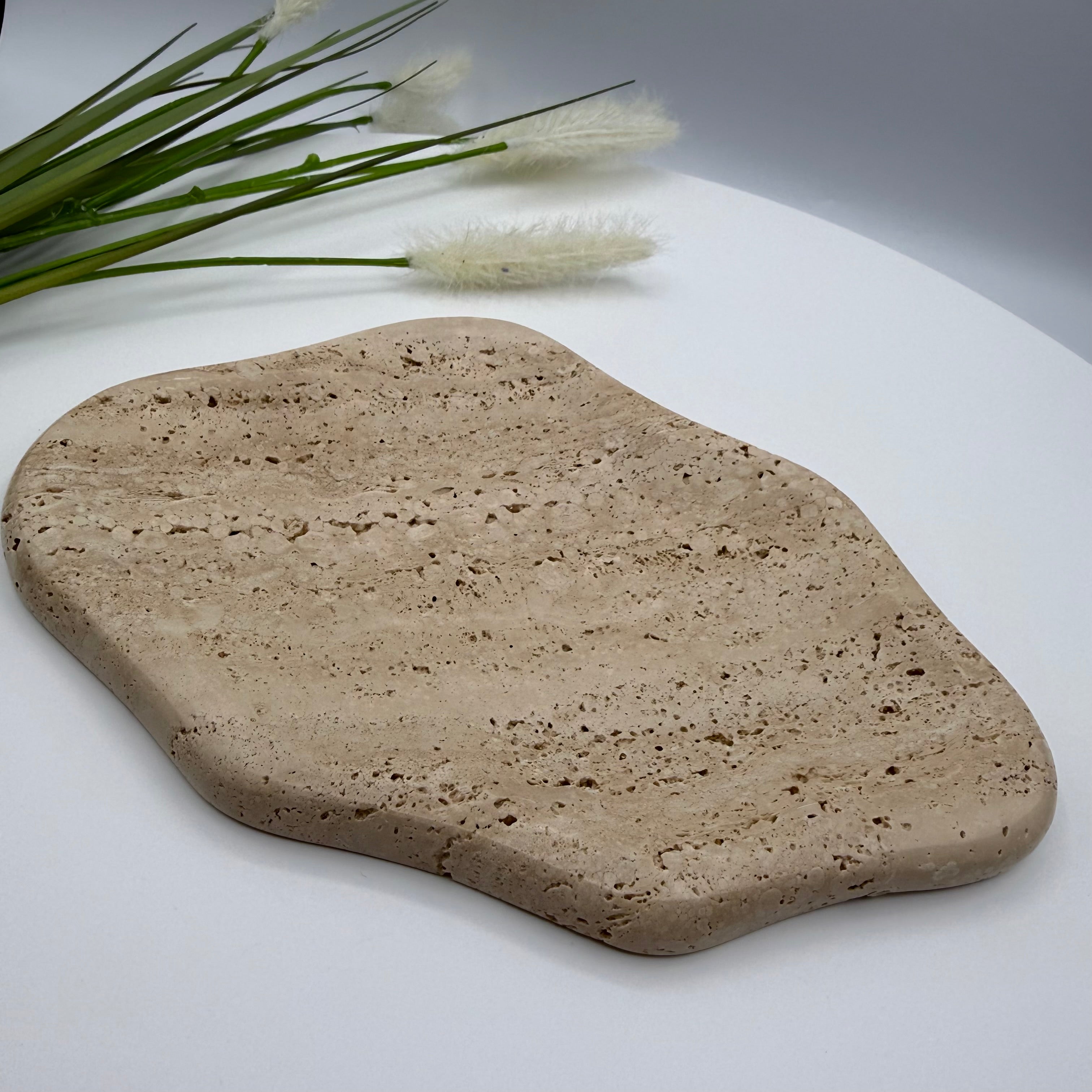 Travertine Live Edge Freeform 21cmx 14cm