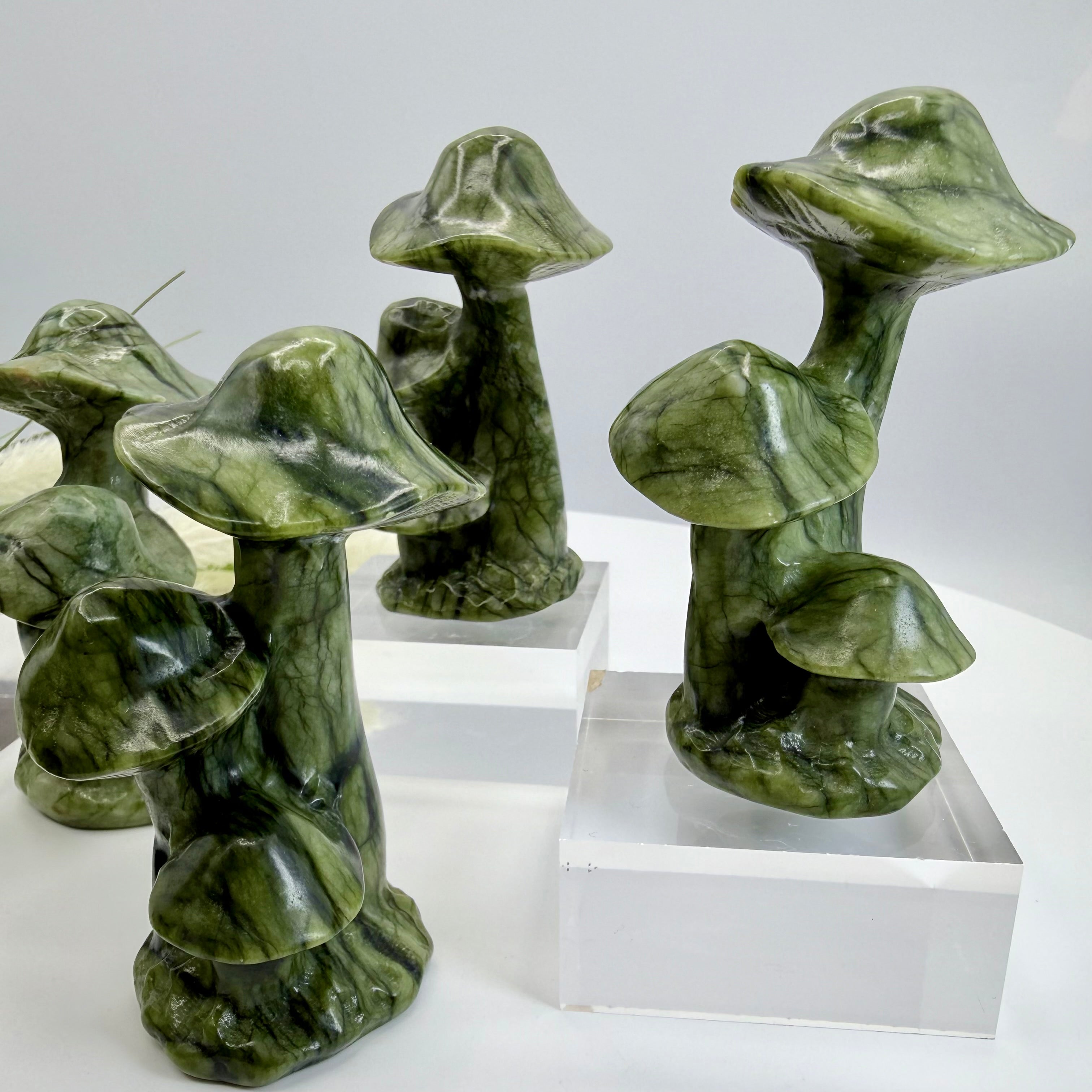Xiuyan Jade Mushrooms 8.5cm