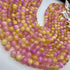 Hot Pink & Yellow Selenite Bead Strand 8mm Round [YD26]