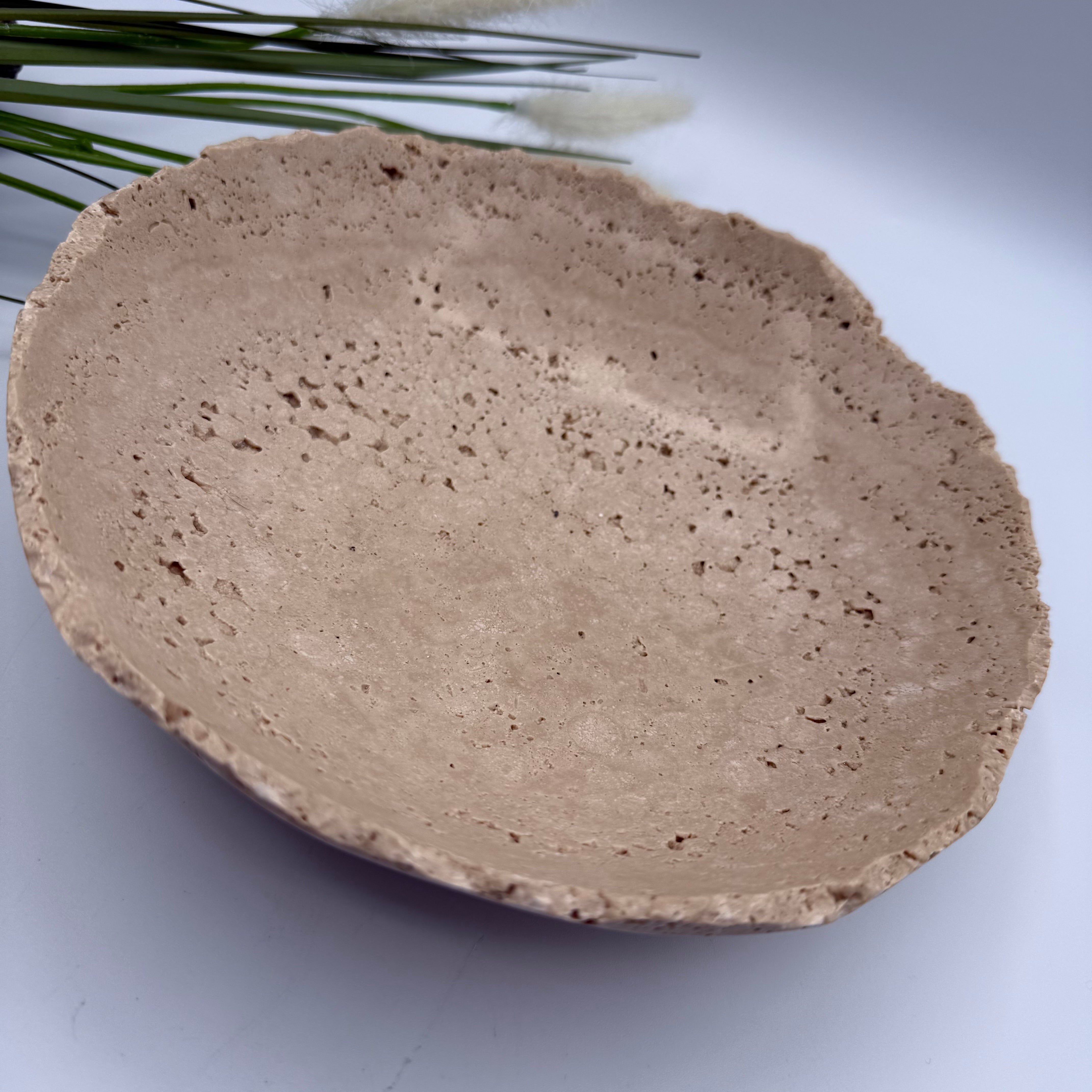 Travertine Bowl - 8x2.5inch