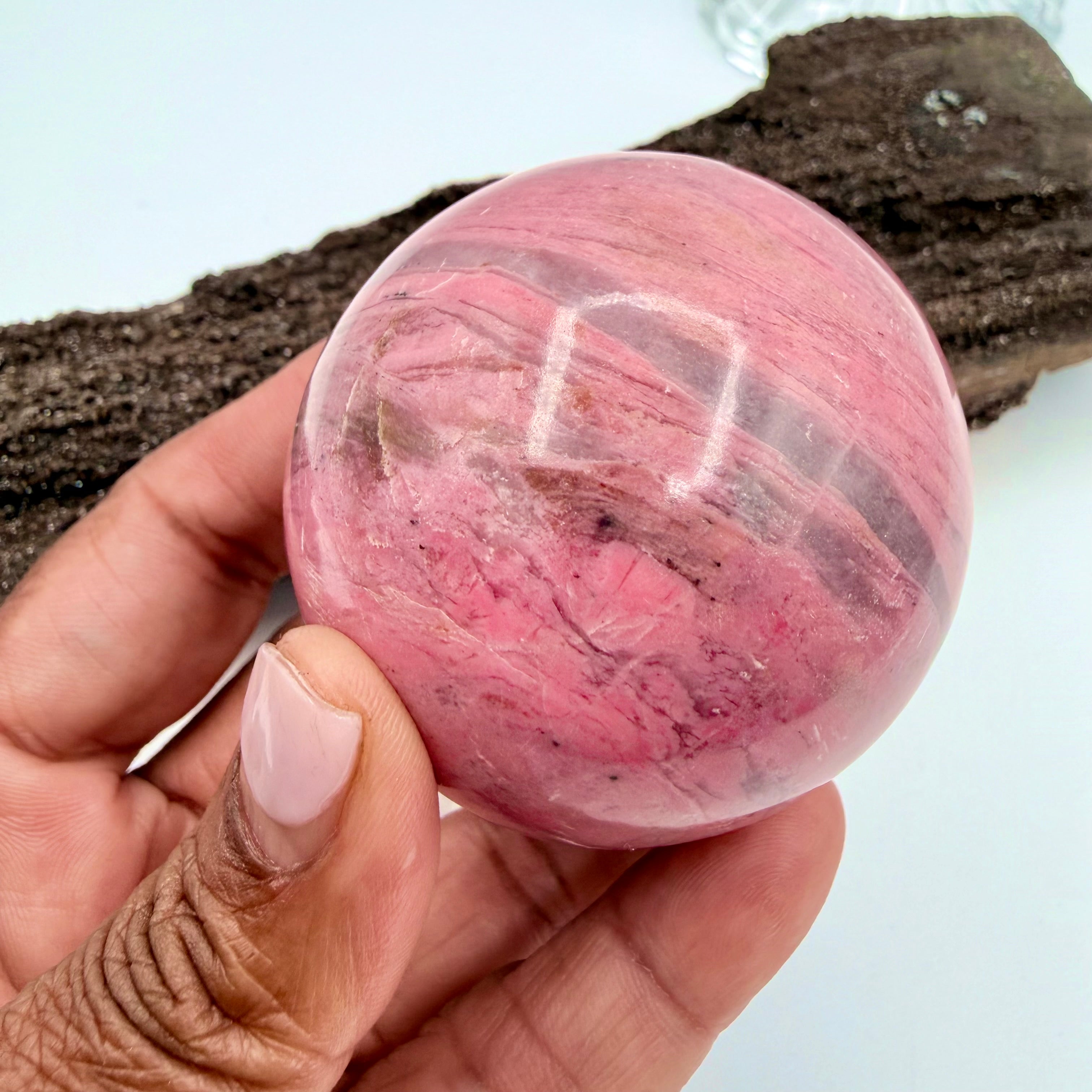 Peruvian Bubblegum Rhodonite 270g | 54mm
