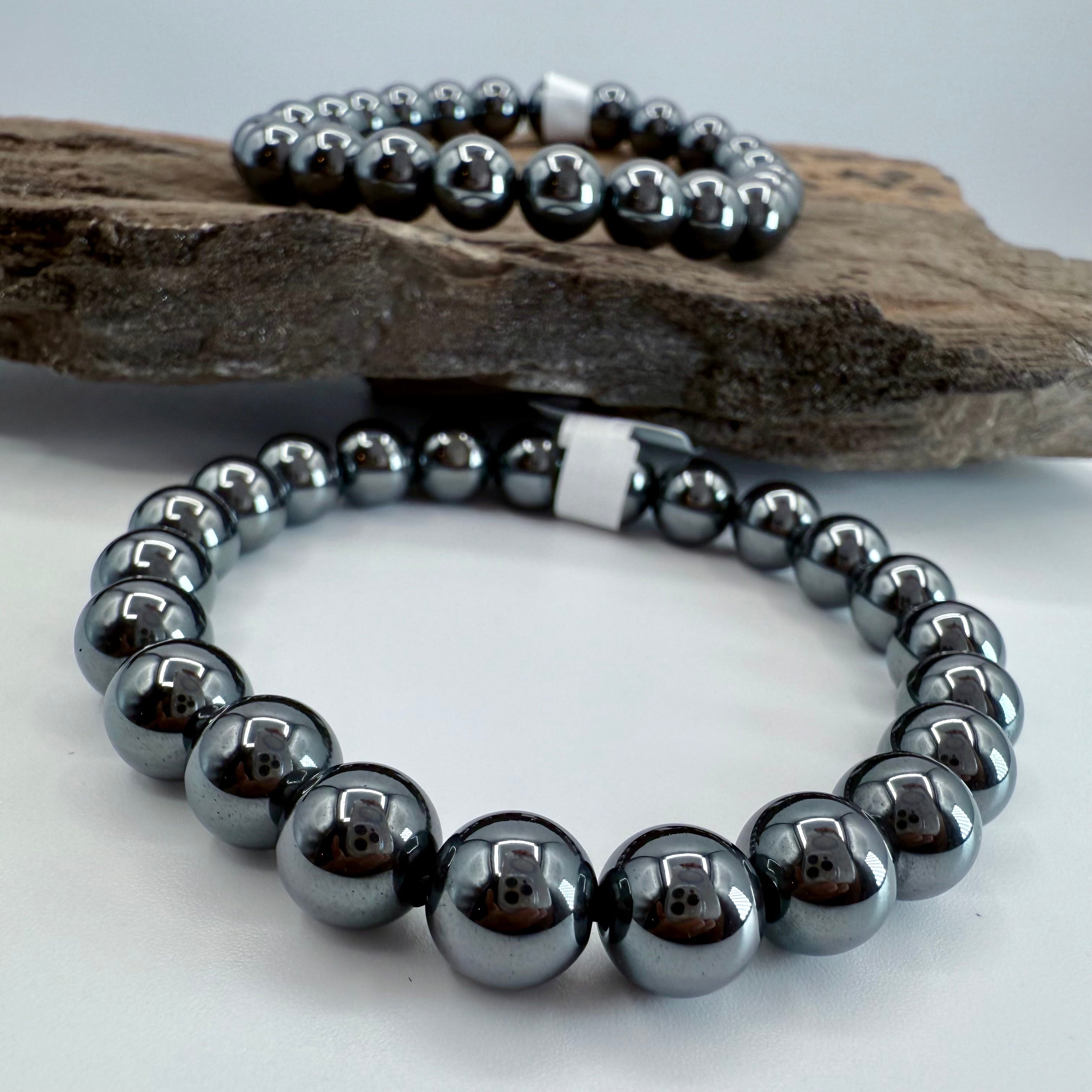 Hematite 8mm Bracelet [TV14]