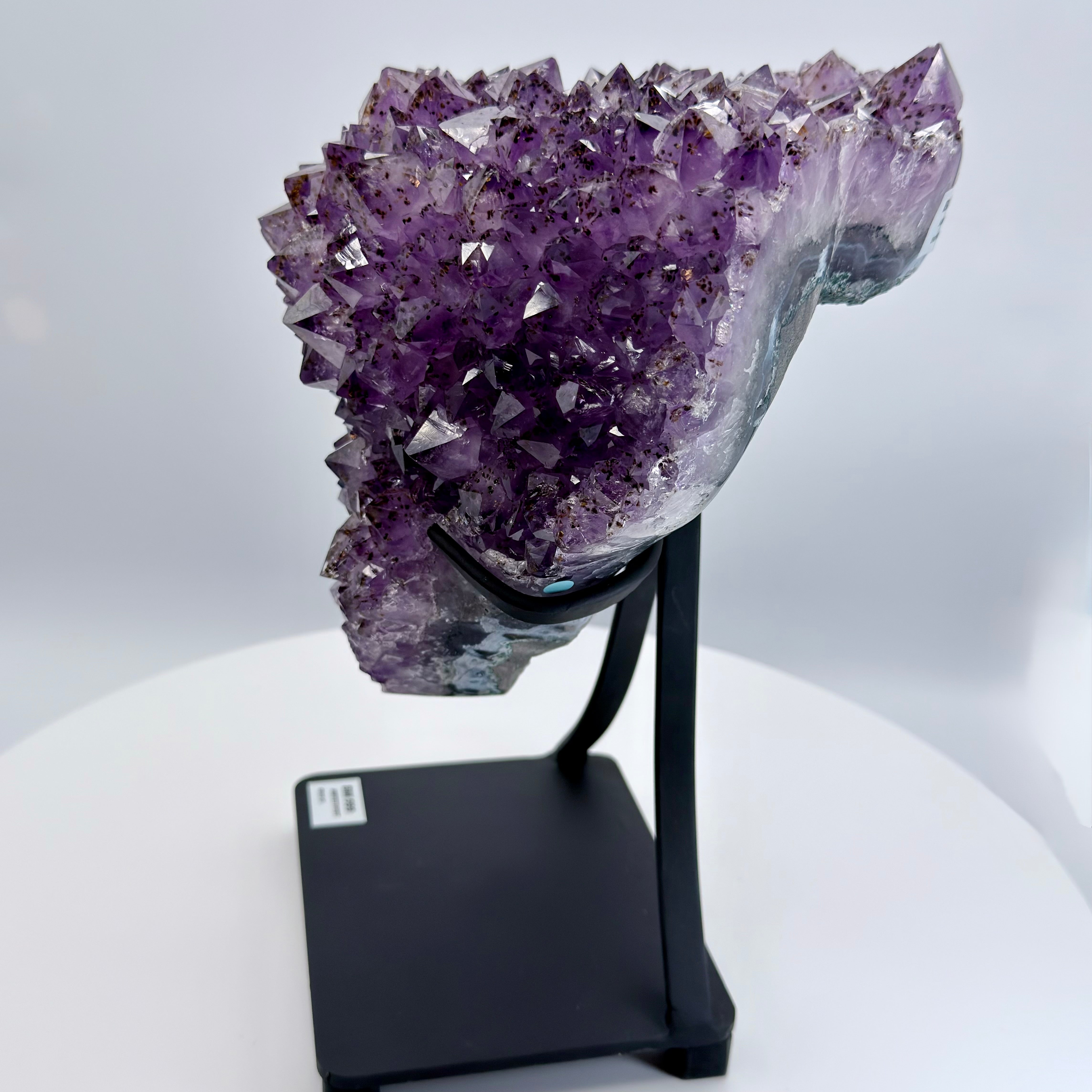 Amethyst Cluster with Gold Rutile Goethite