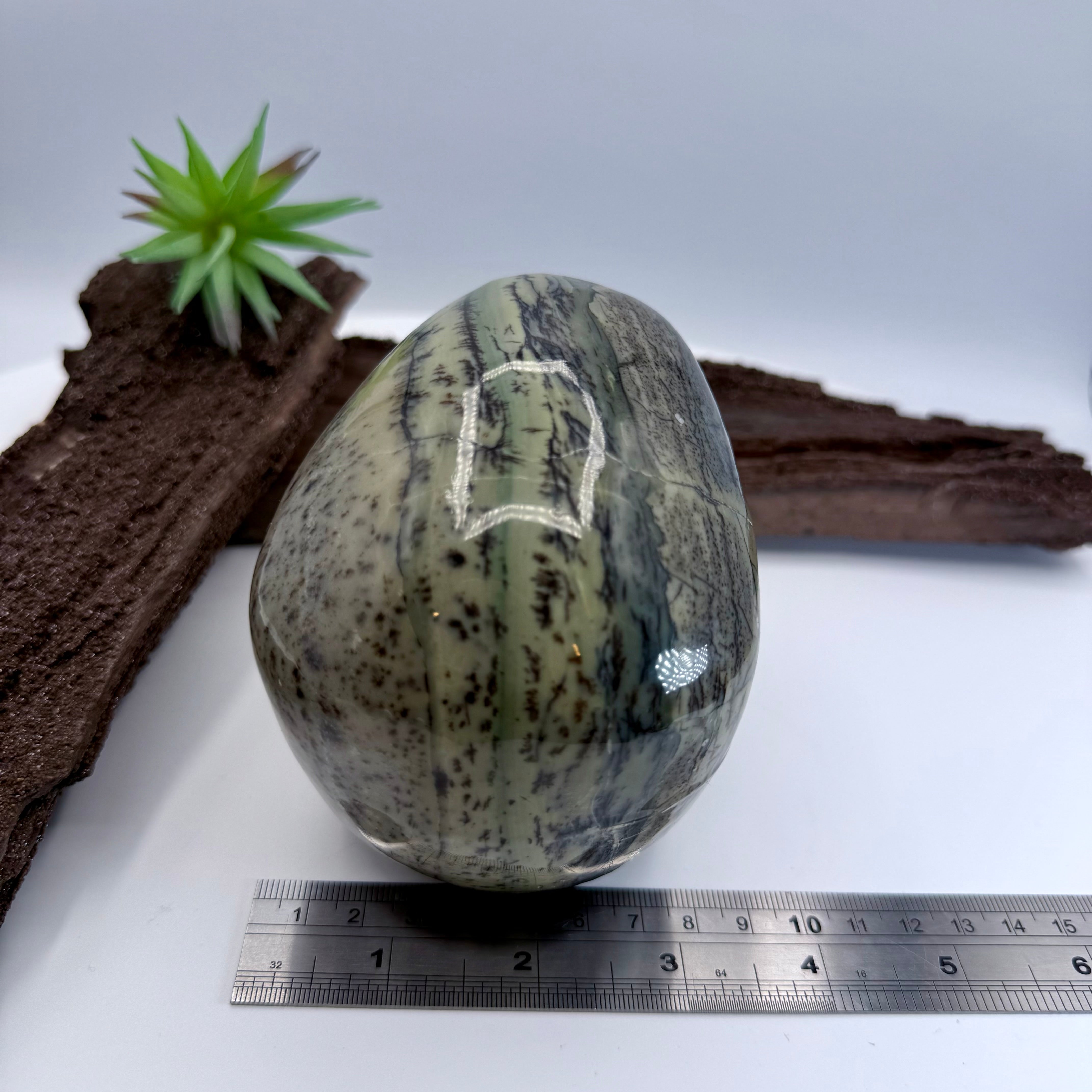 Captain Jack Sparrow Australian Green Dentritic Opal 5inch  [KH199]