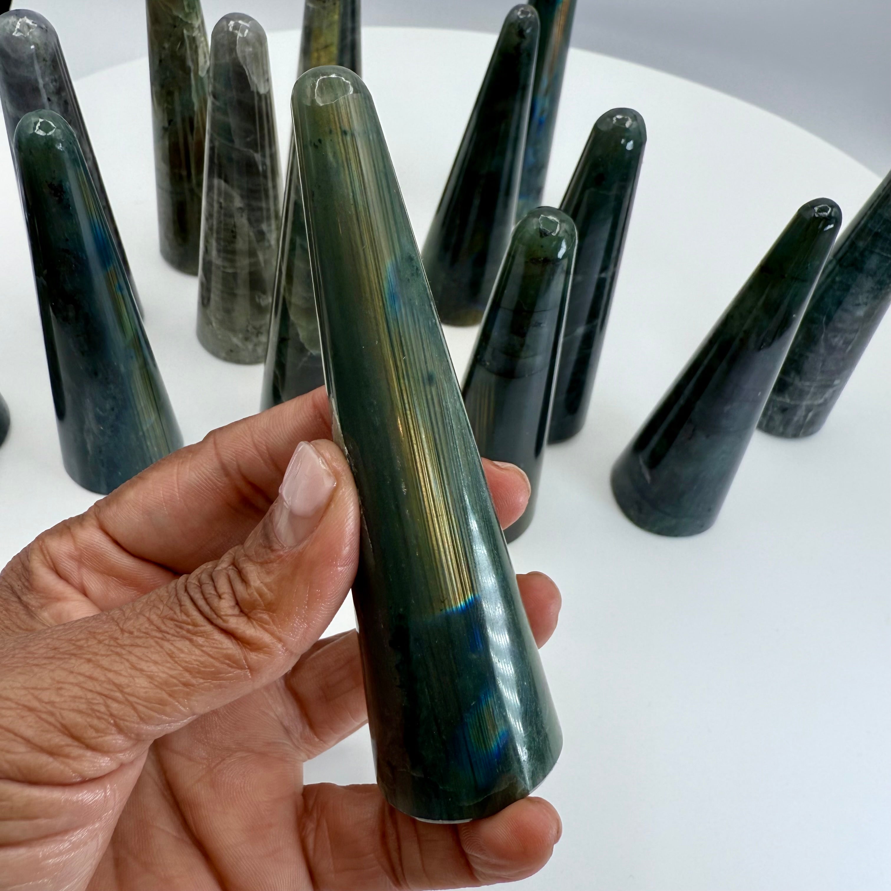 Labradorite Wands / Ring Holder  - 4.5inch