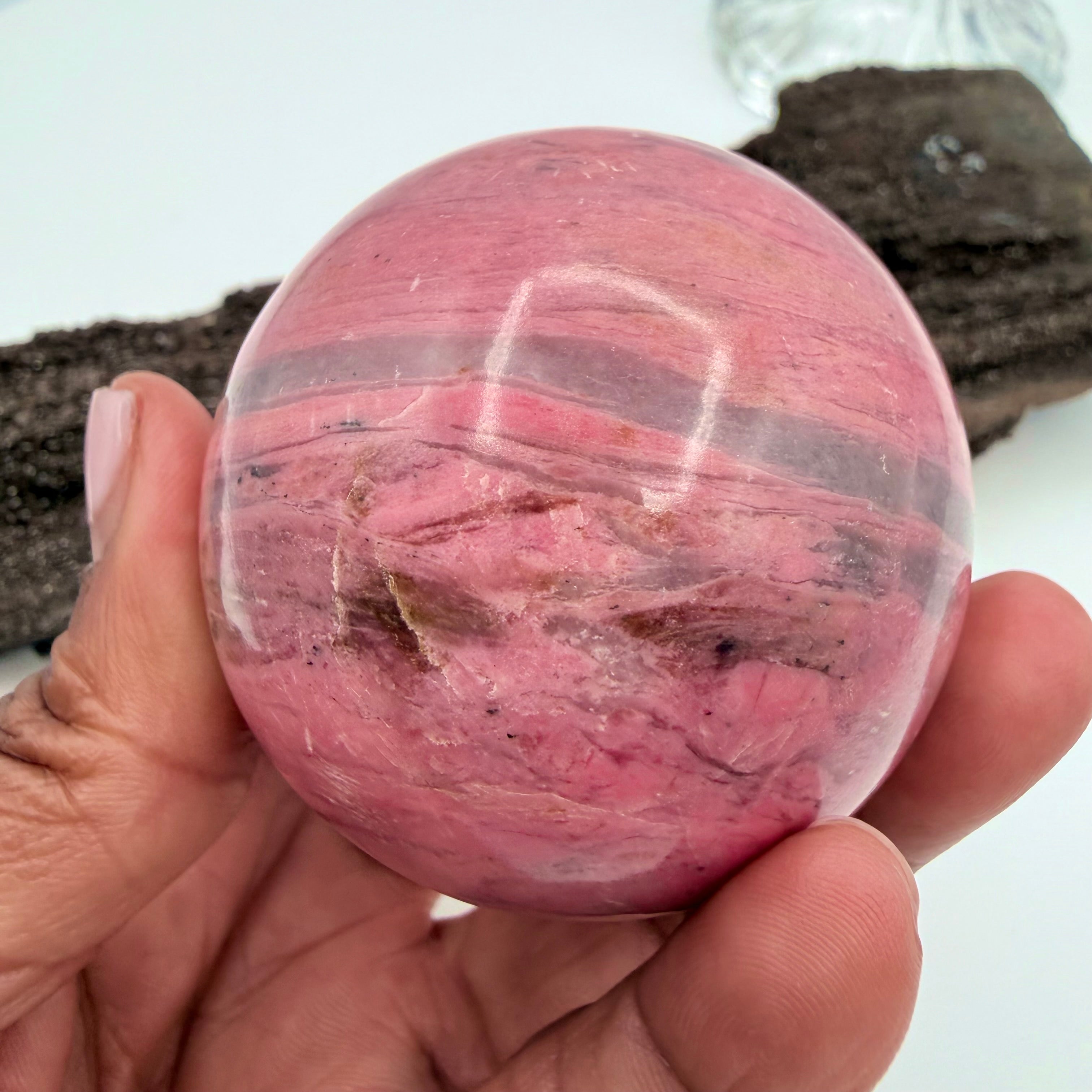Peruvian Bubblegum Rhodonite 270g | 54mm