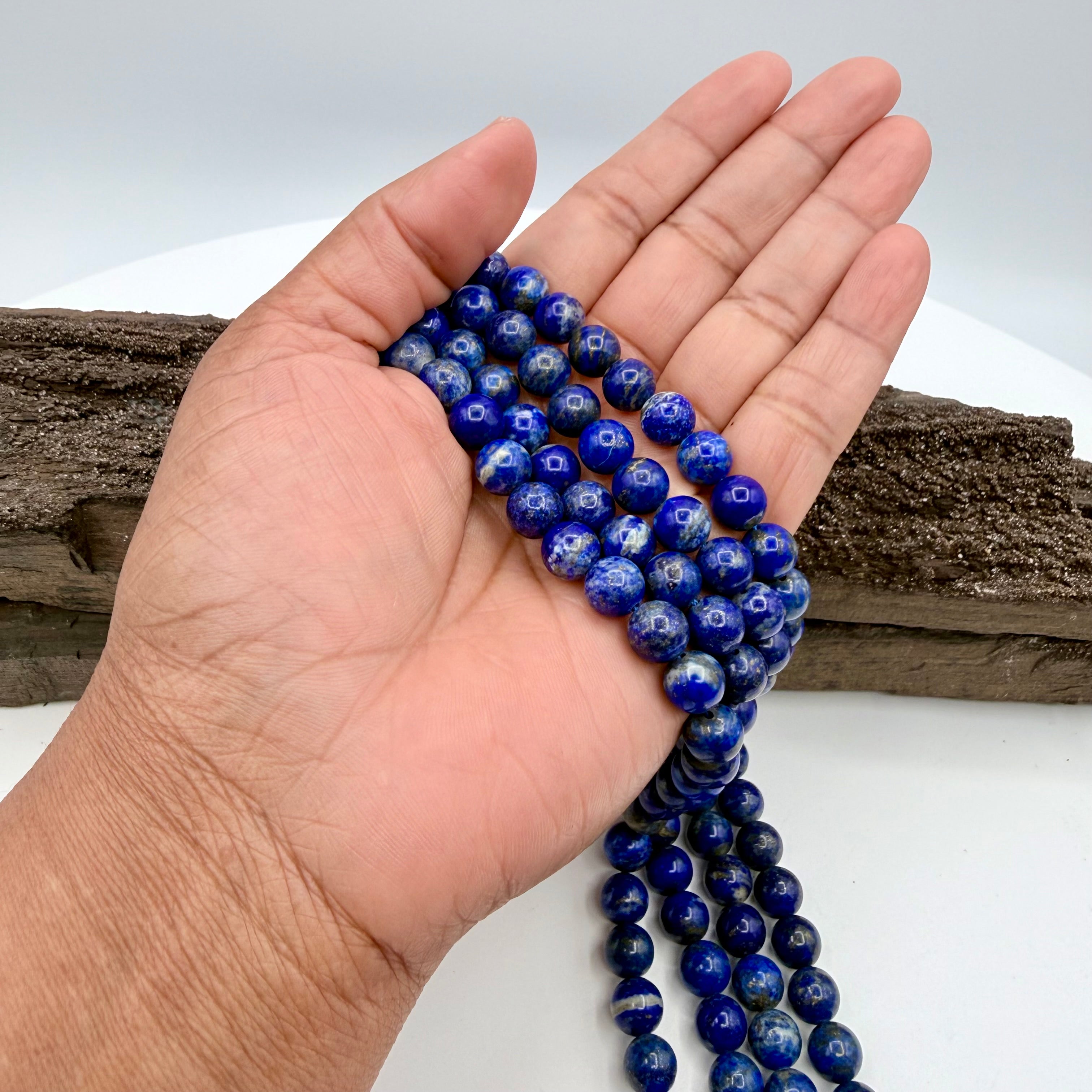 Lapis Lazuli 8mm Round Bead Strand