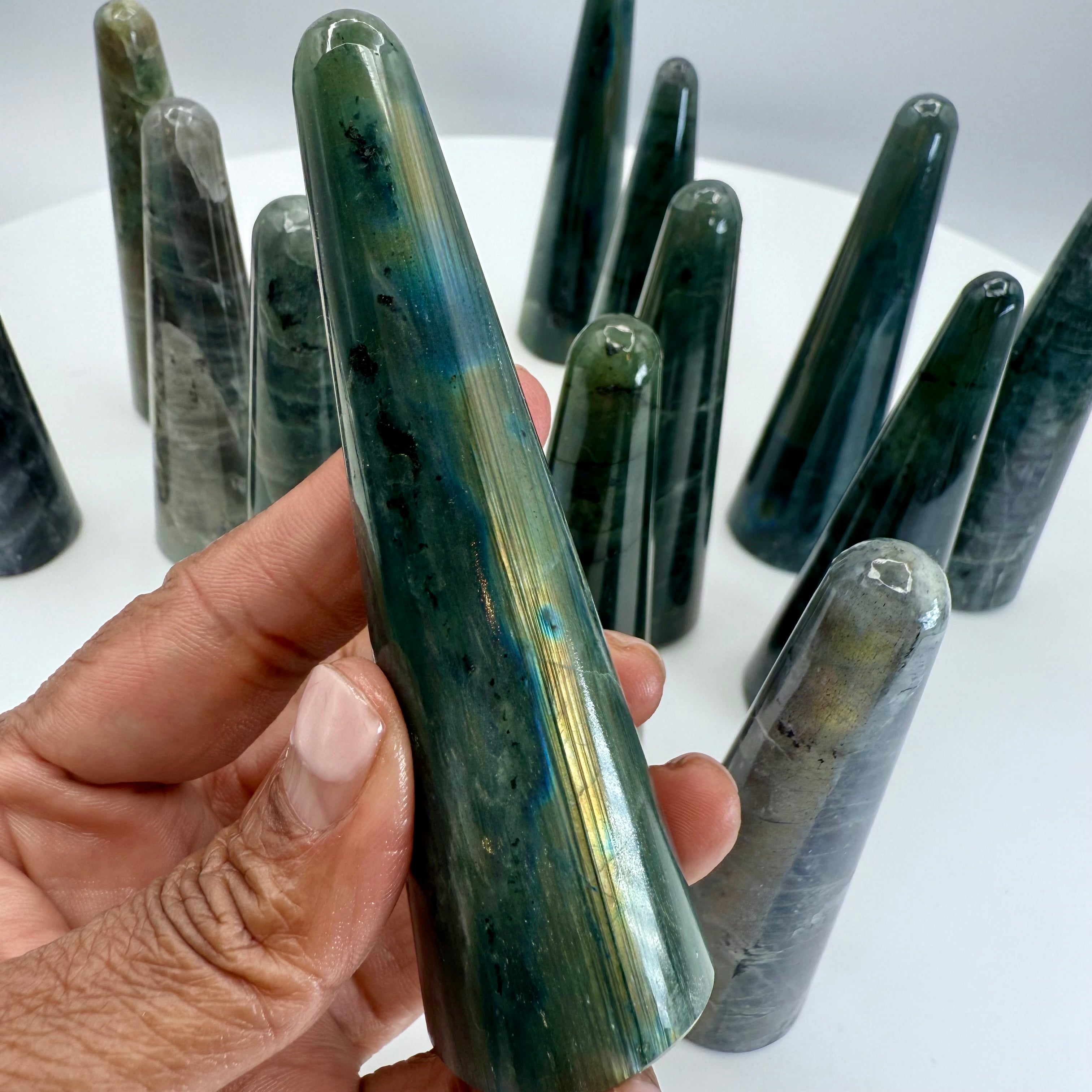 Labradorite Wands / Ring Holder  - 4.5inch