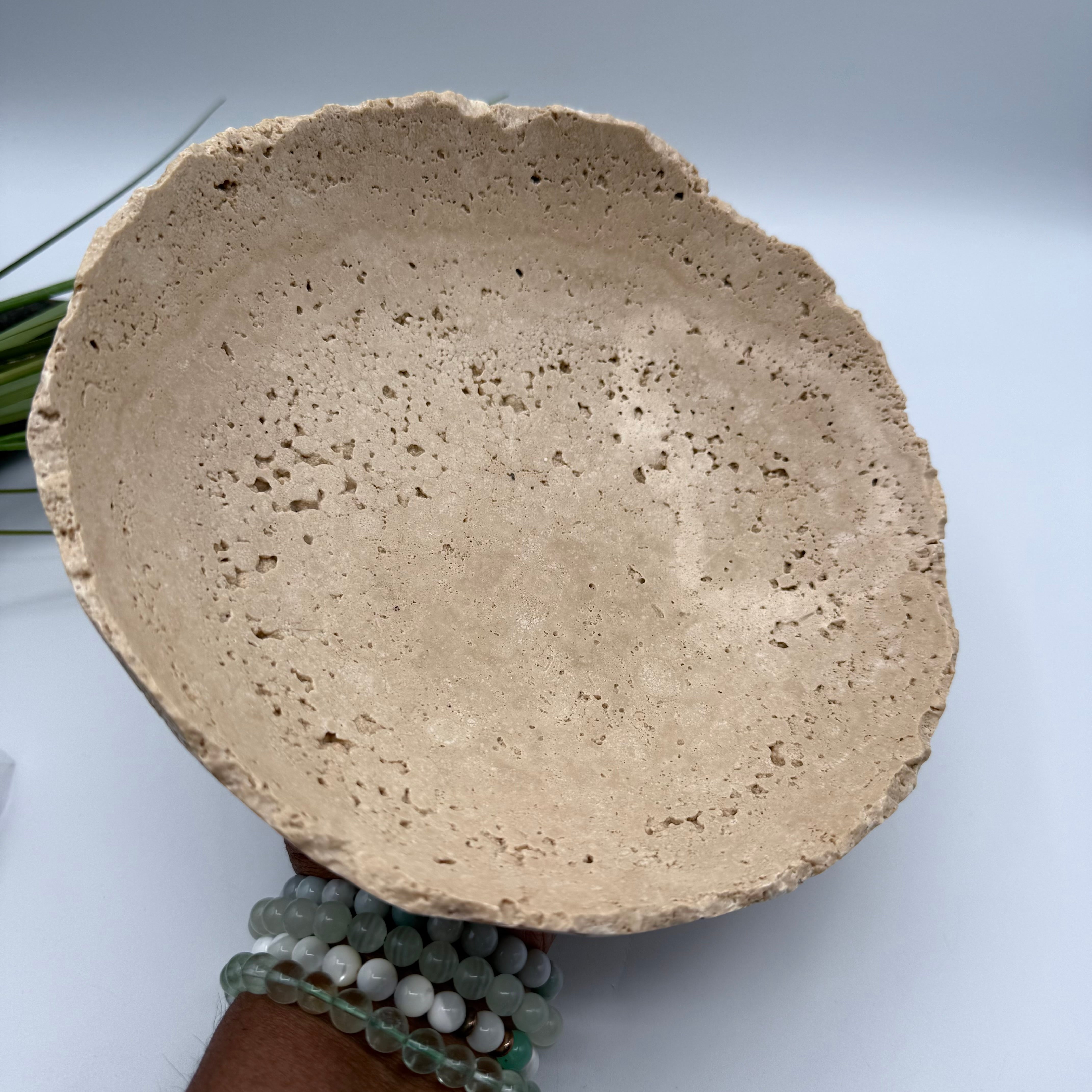 Travertine Bowl - 8x2.5inch