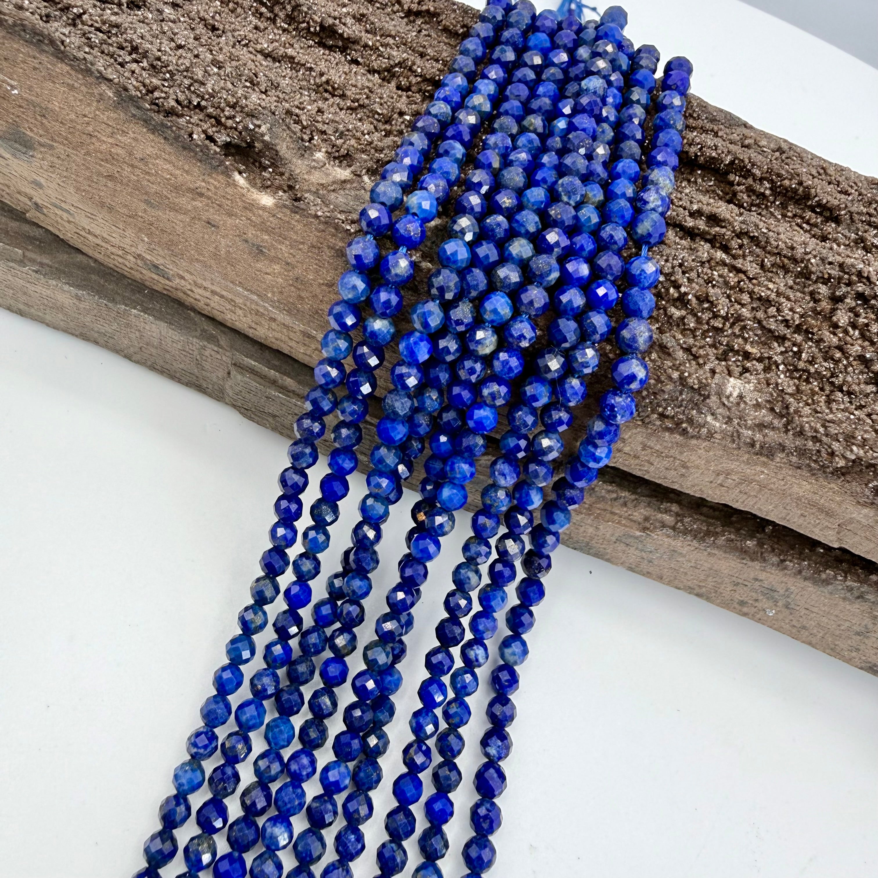 Lapis Lazuli 4mm Faceted Bead