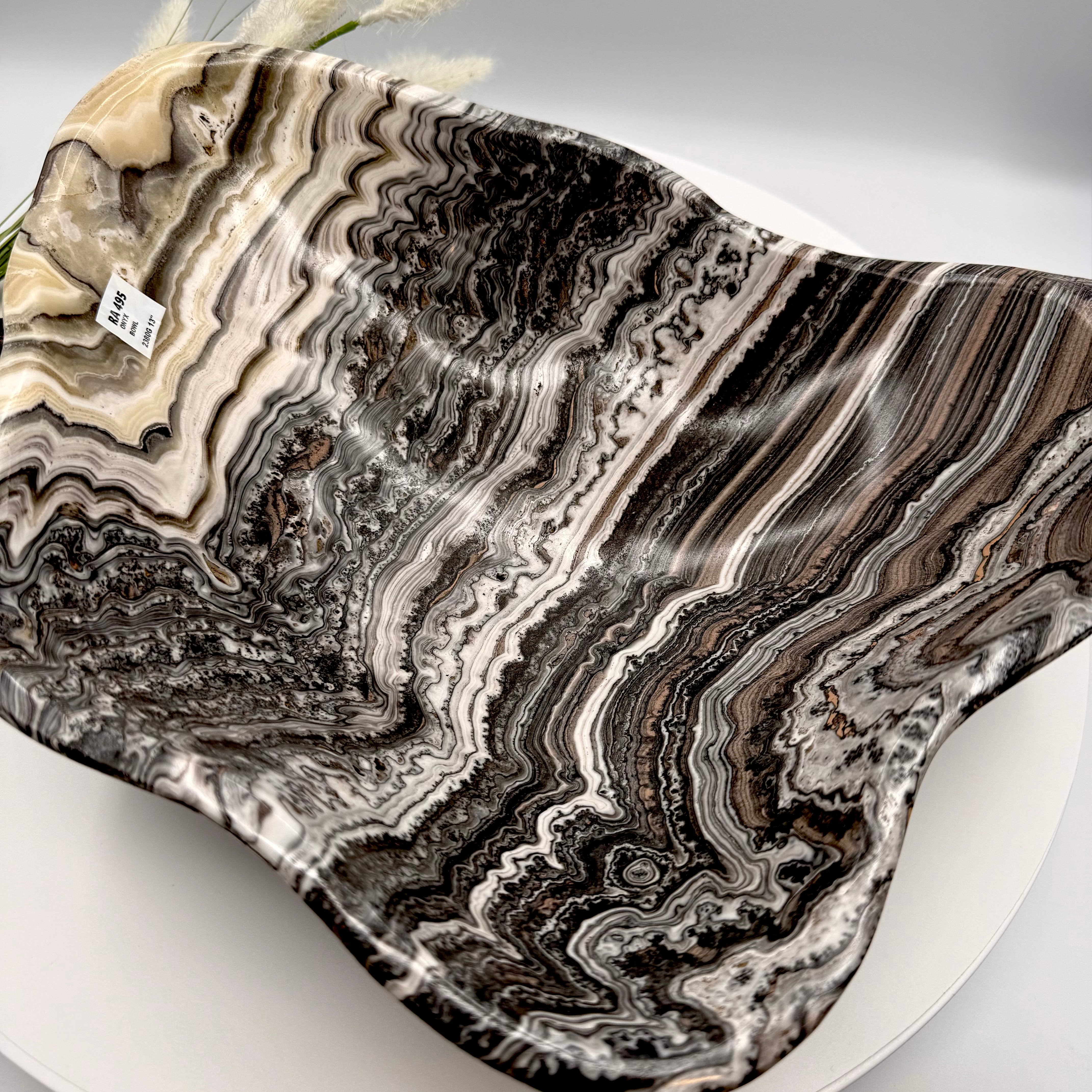 Mexican Zebra Calcite Bowl 33cmx4cm