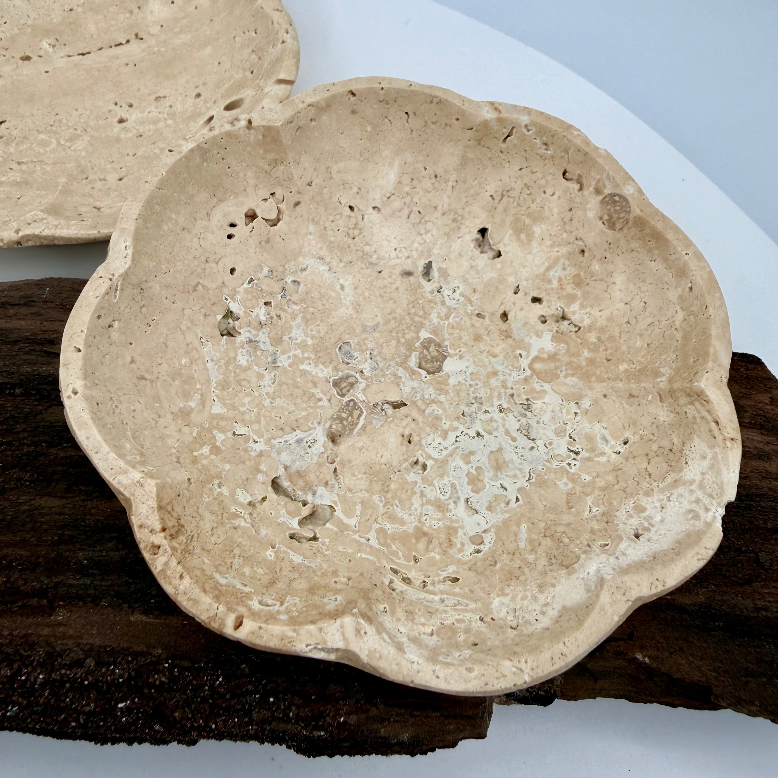 Travertine Flower Bowl 4inch