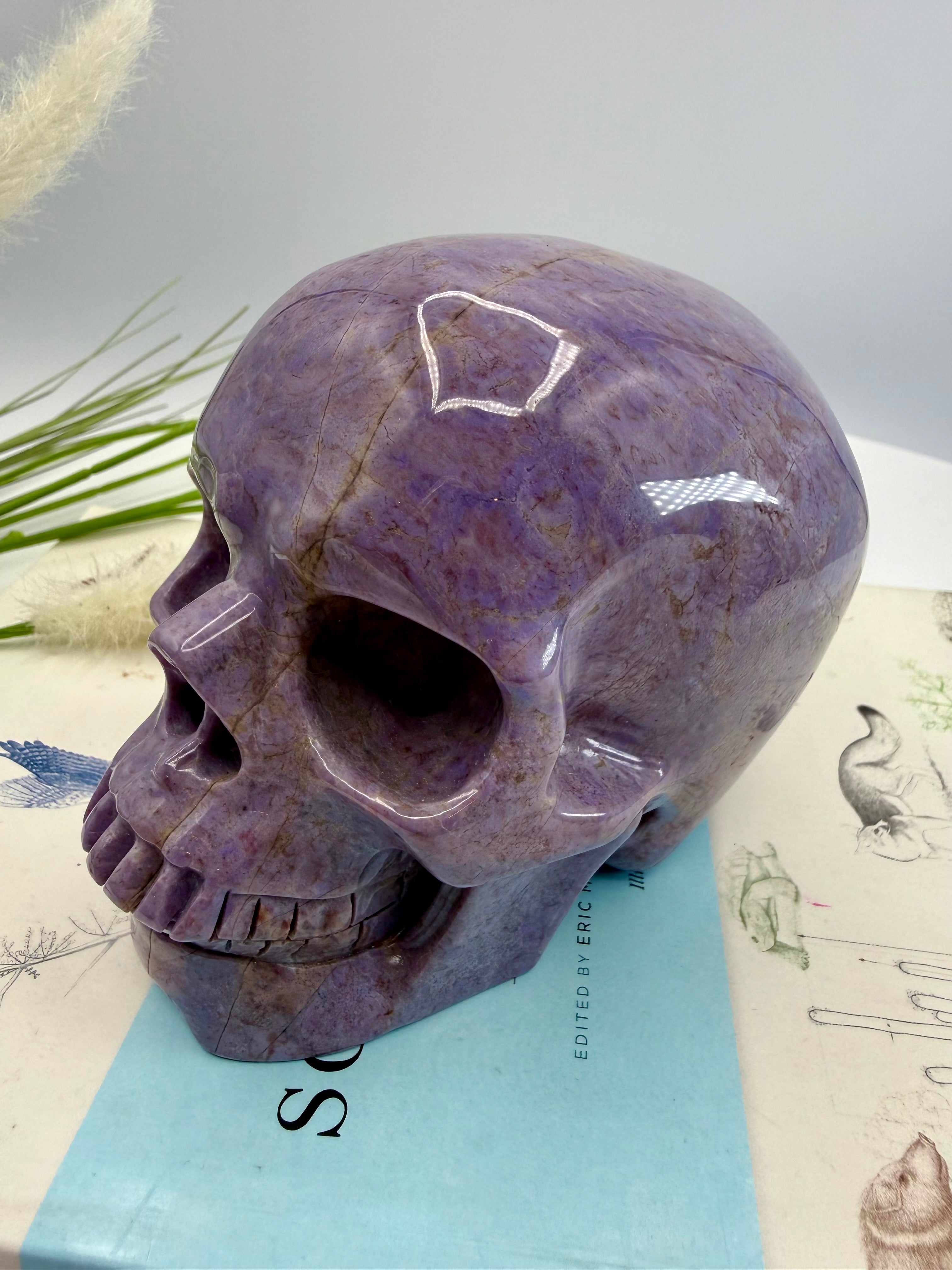 Turkiyenite Skull 5inch (Very Rare Turkish Lavender Jade) [SP636]